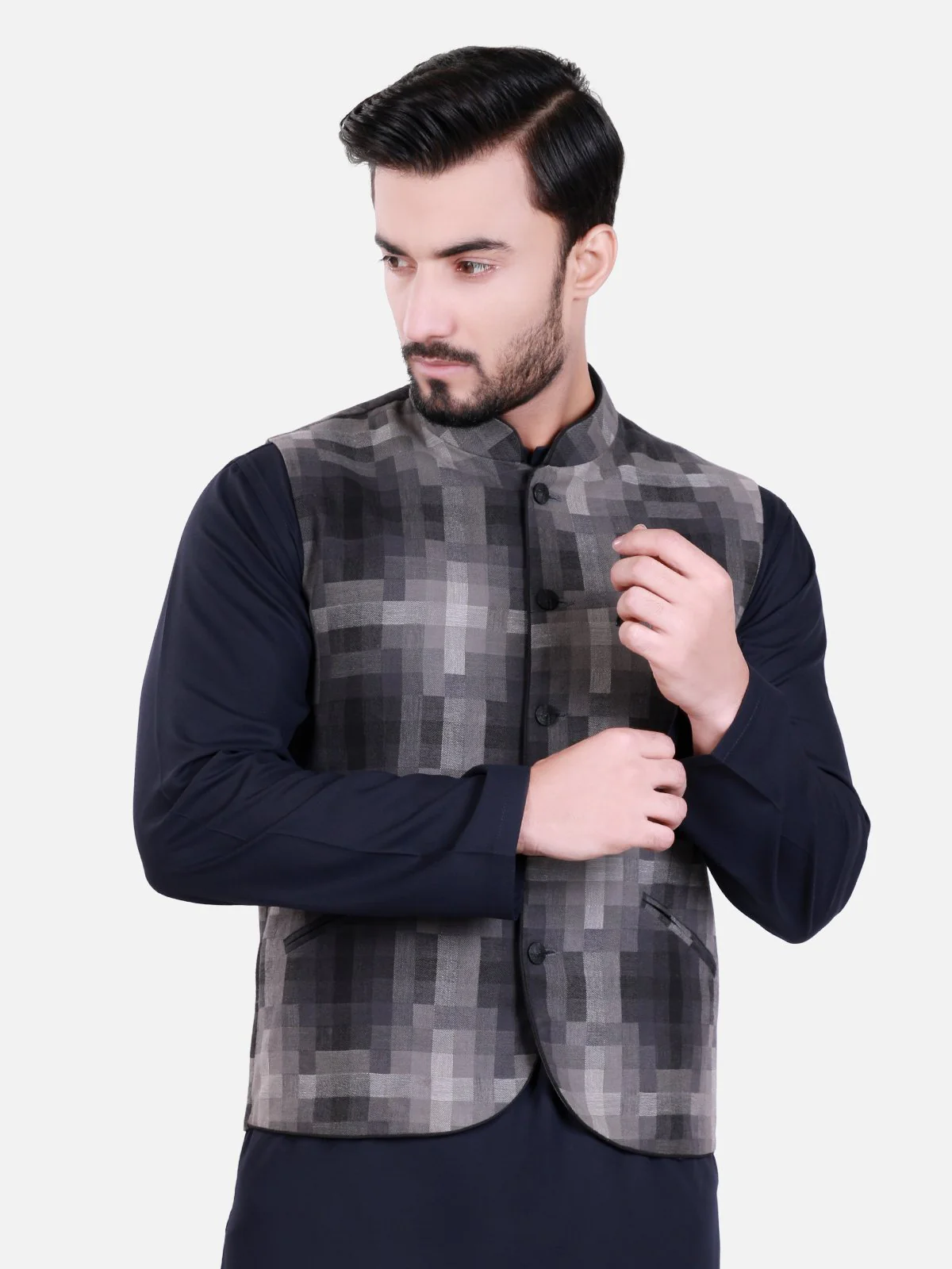 Men's Grey Waist Coat - EMTWC17-35550