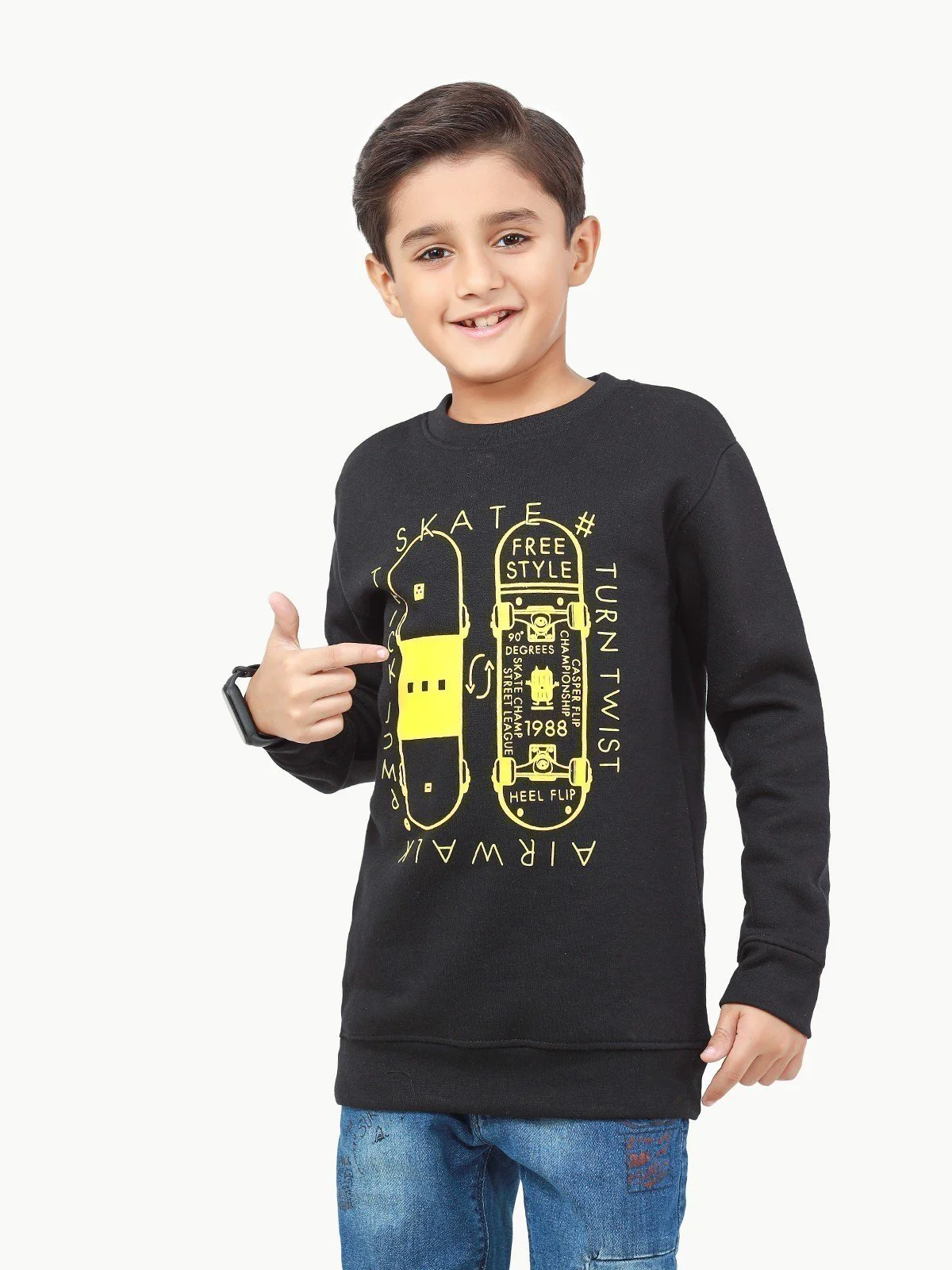 Boy's Black Sweatshirt - EBTSS22-005