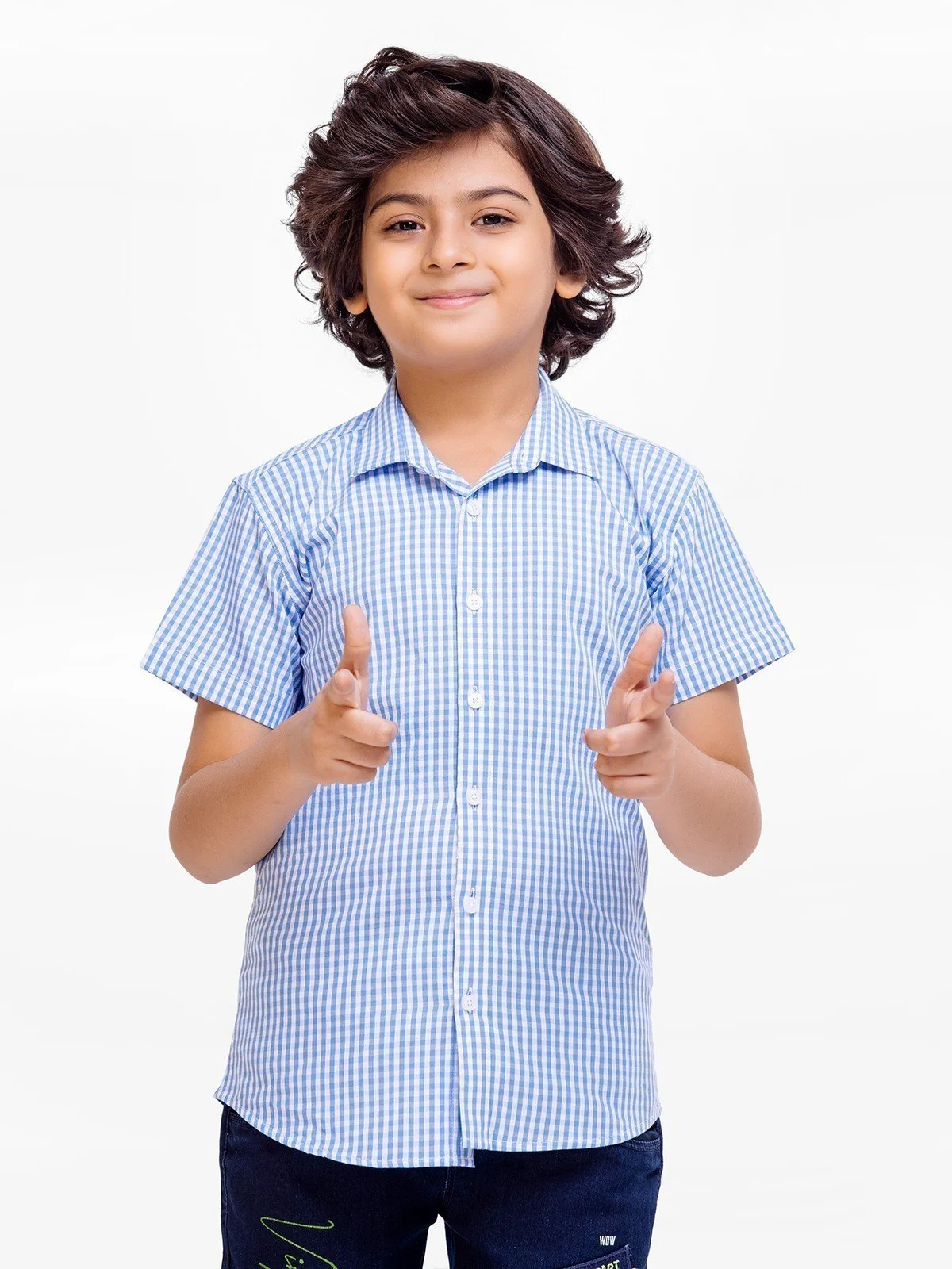 Boy's Blue & White Shirt - EBTS23-27478