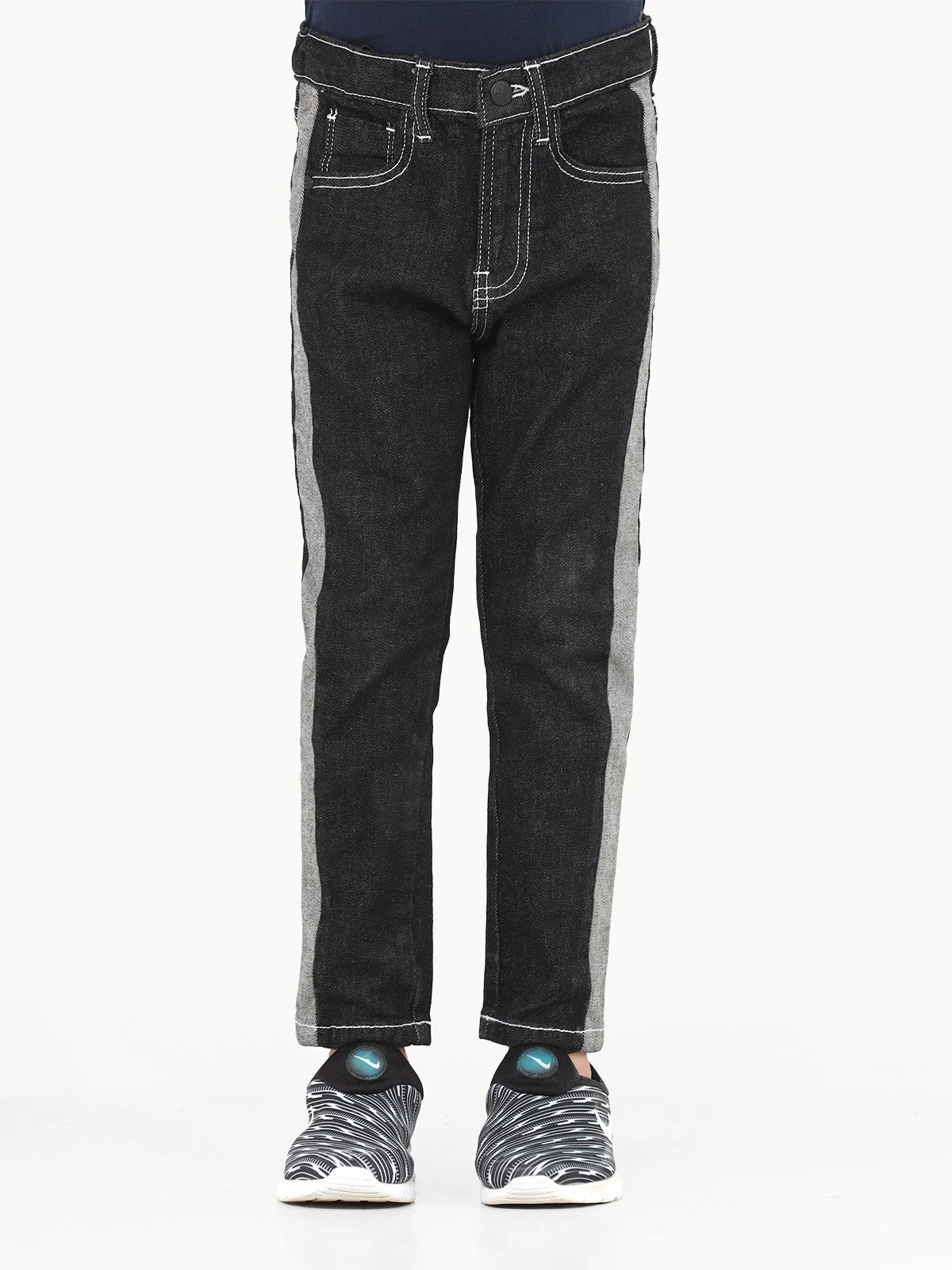 Boy's Charcoal Denim Pant - EBBDP22-020