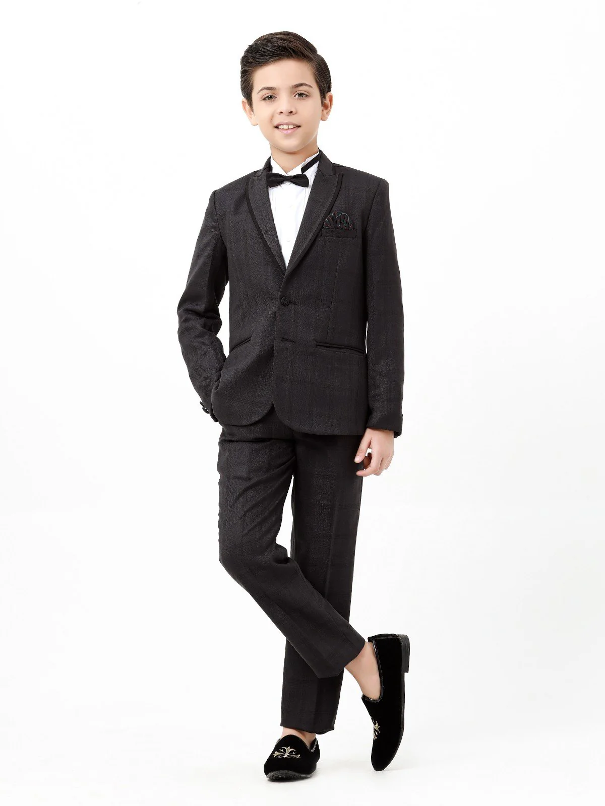 Boy's Dark Grey Coat Pant - EBTCPC22-4485