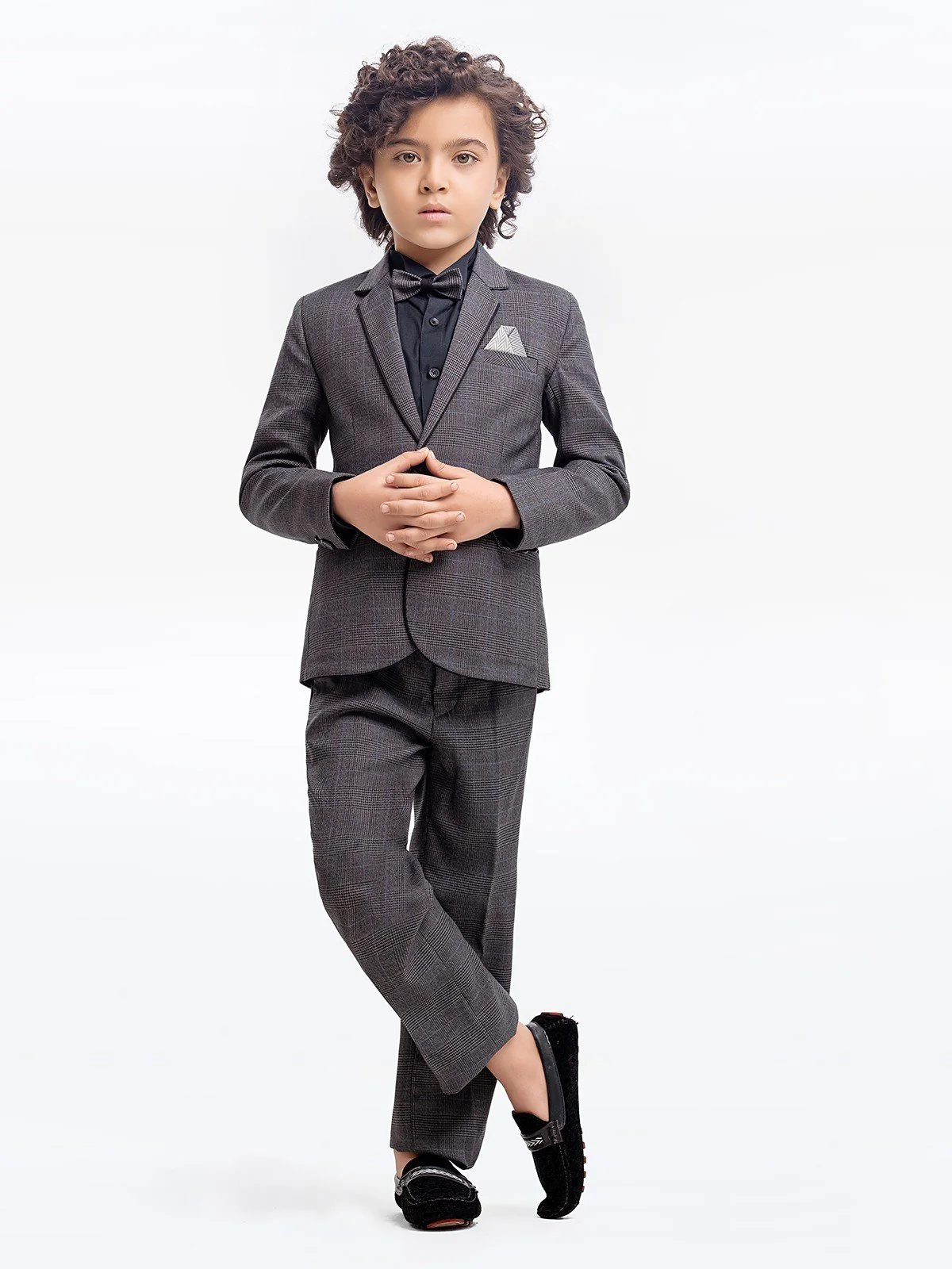Boy's Dark Grey Coat Pant - EBTCPC22-4486