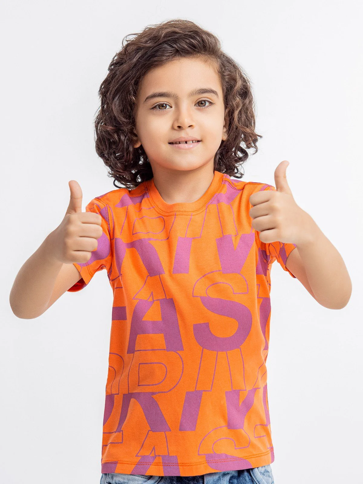 Boy's Light Orange T-Shirt - EBTTS23-023