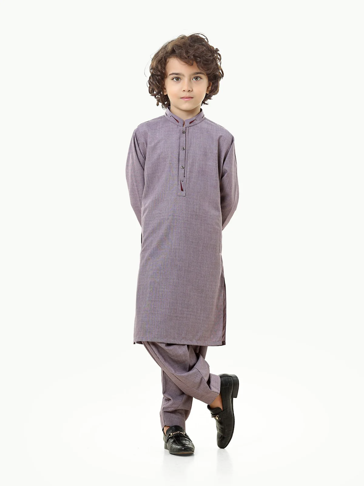 Boy's Light Purple Kurta Shalwar - EBTKS23-3817