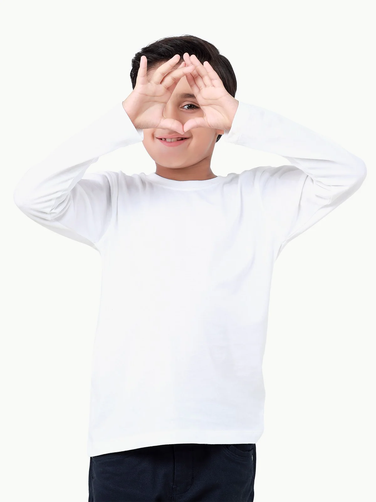 Boy's Off White Basic Tee - EBTBF22-002 - Image 2