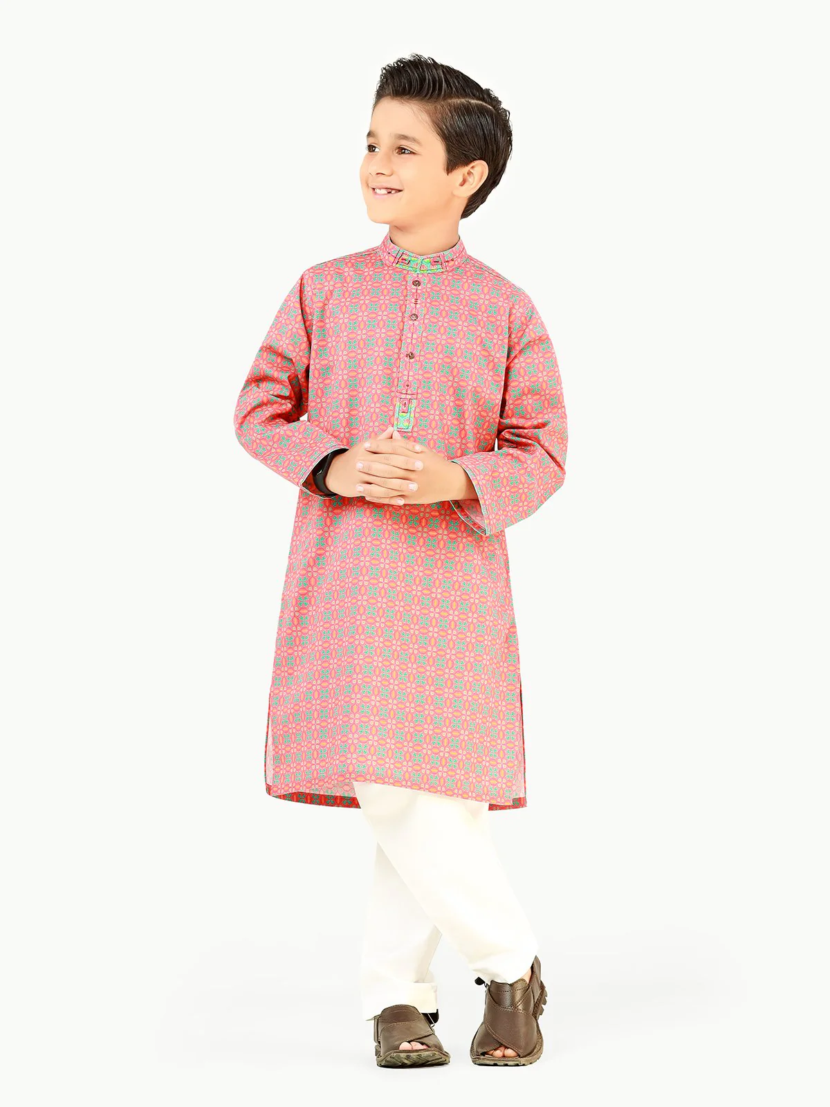 Boy's Pink Kurta - EBTK22-3825