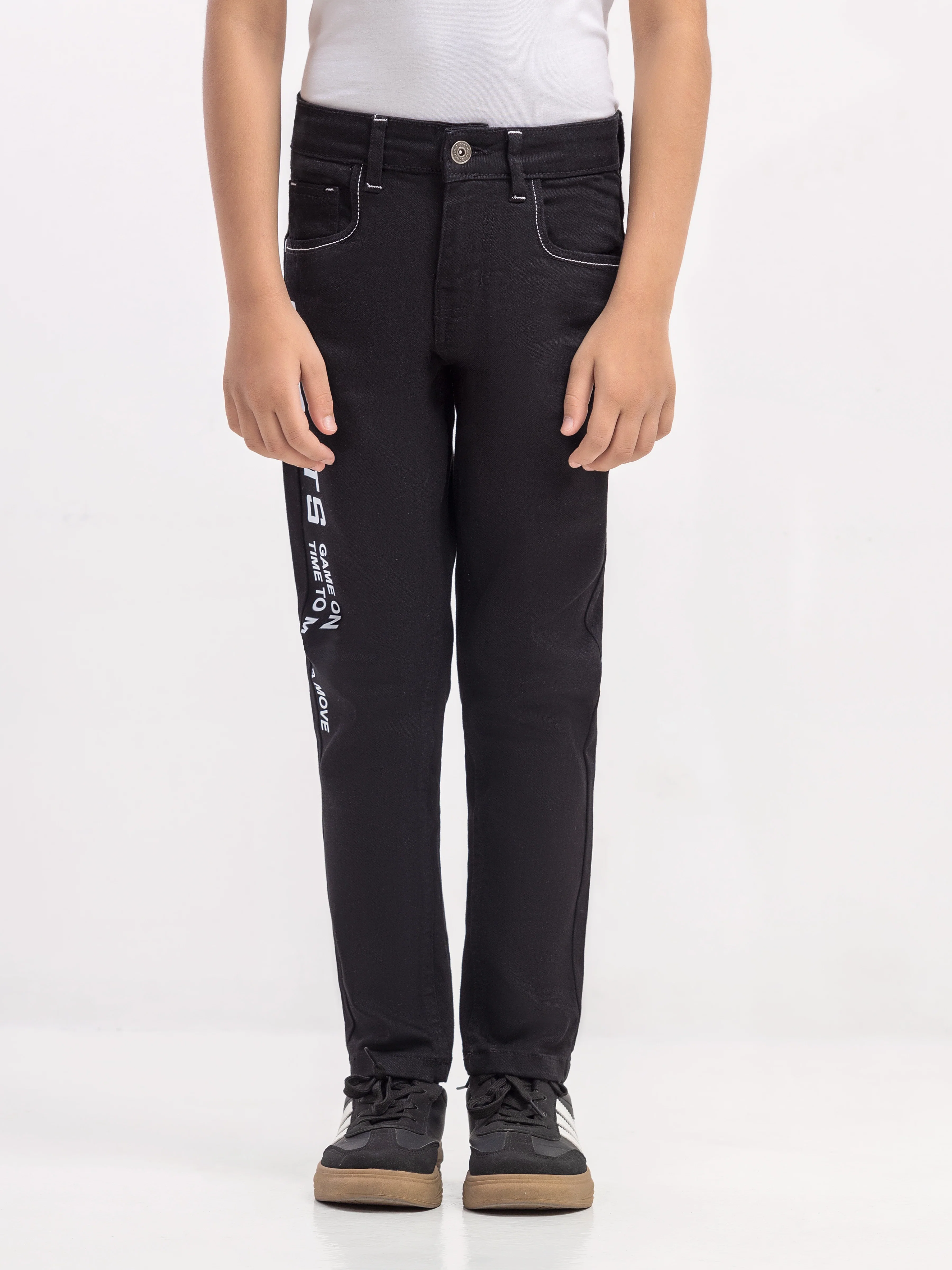 Boy's Black Denim Pant - EBBDP6-004