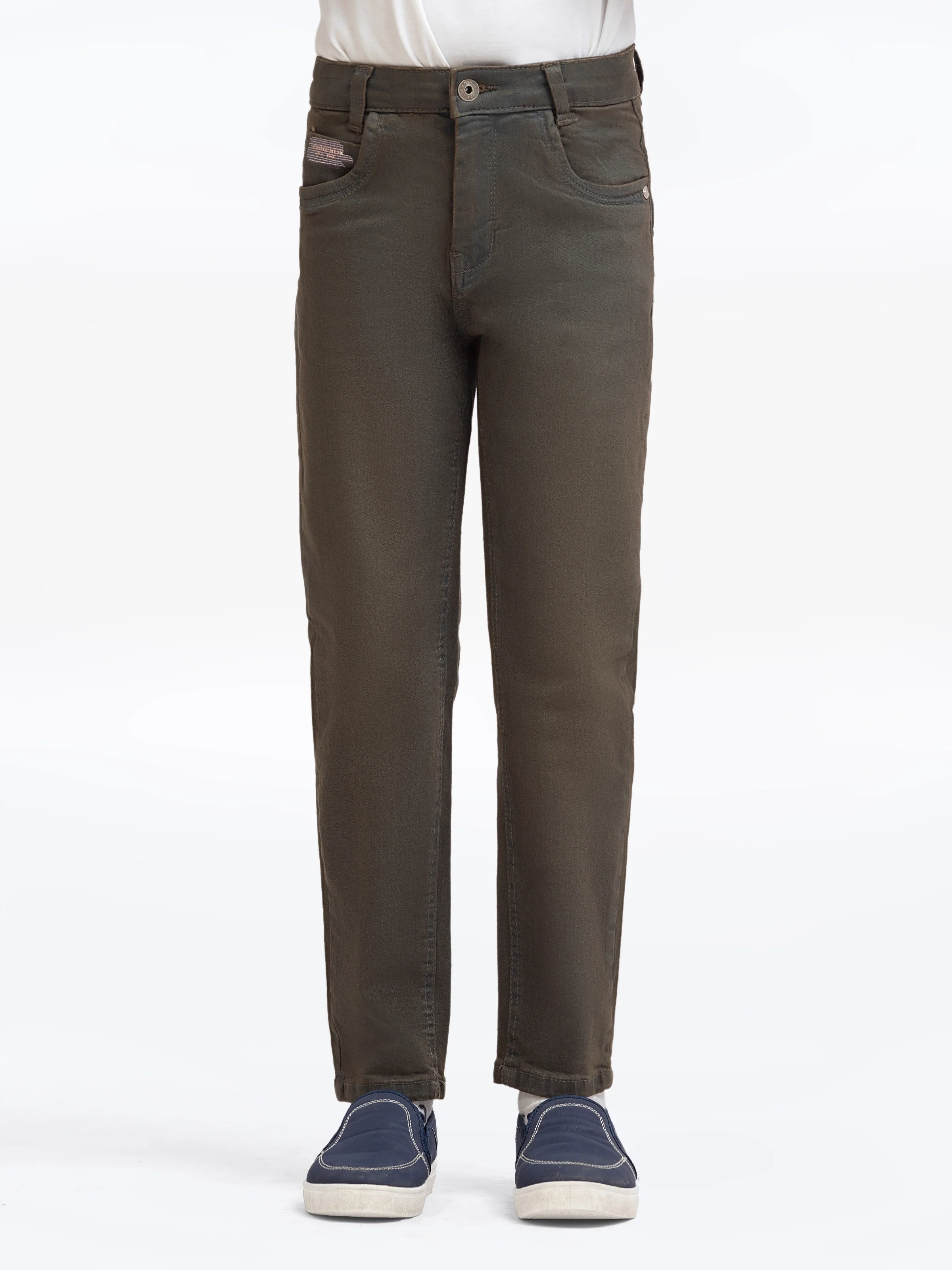 Boy's Light Brown Denim Pant - EBBDP5-027