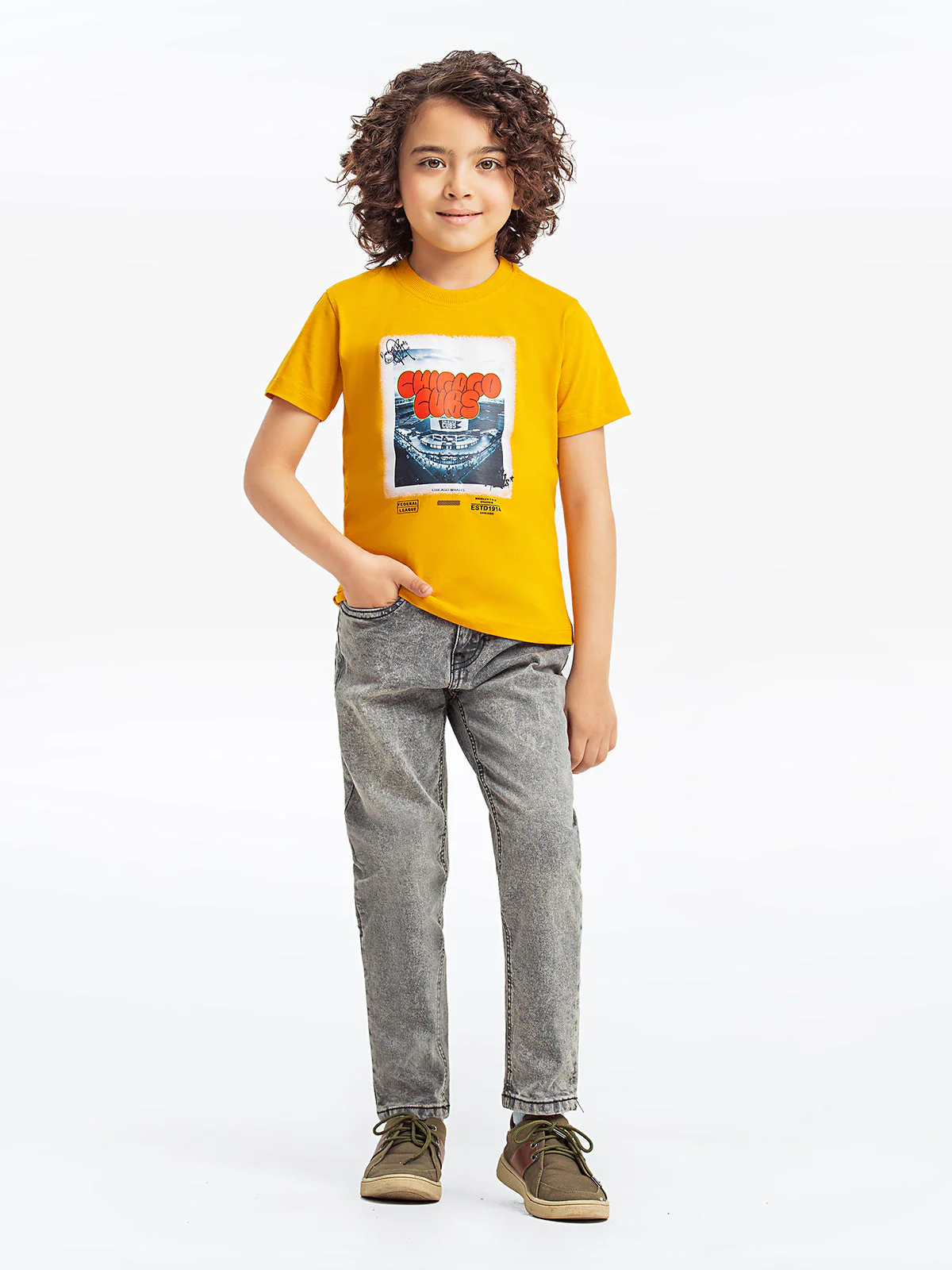Boy's Mustard T-Shirt - EBTTS24-036