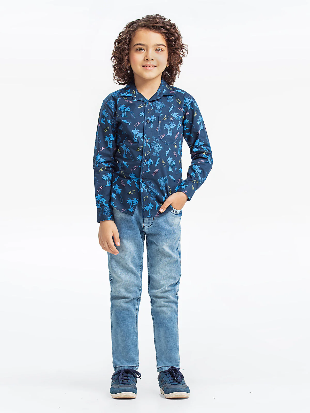 Boy's Navy Blue Shirt - EBTS24-27524