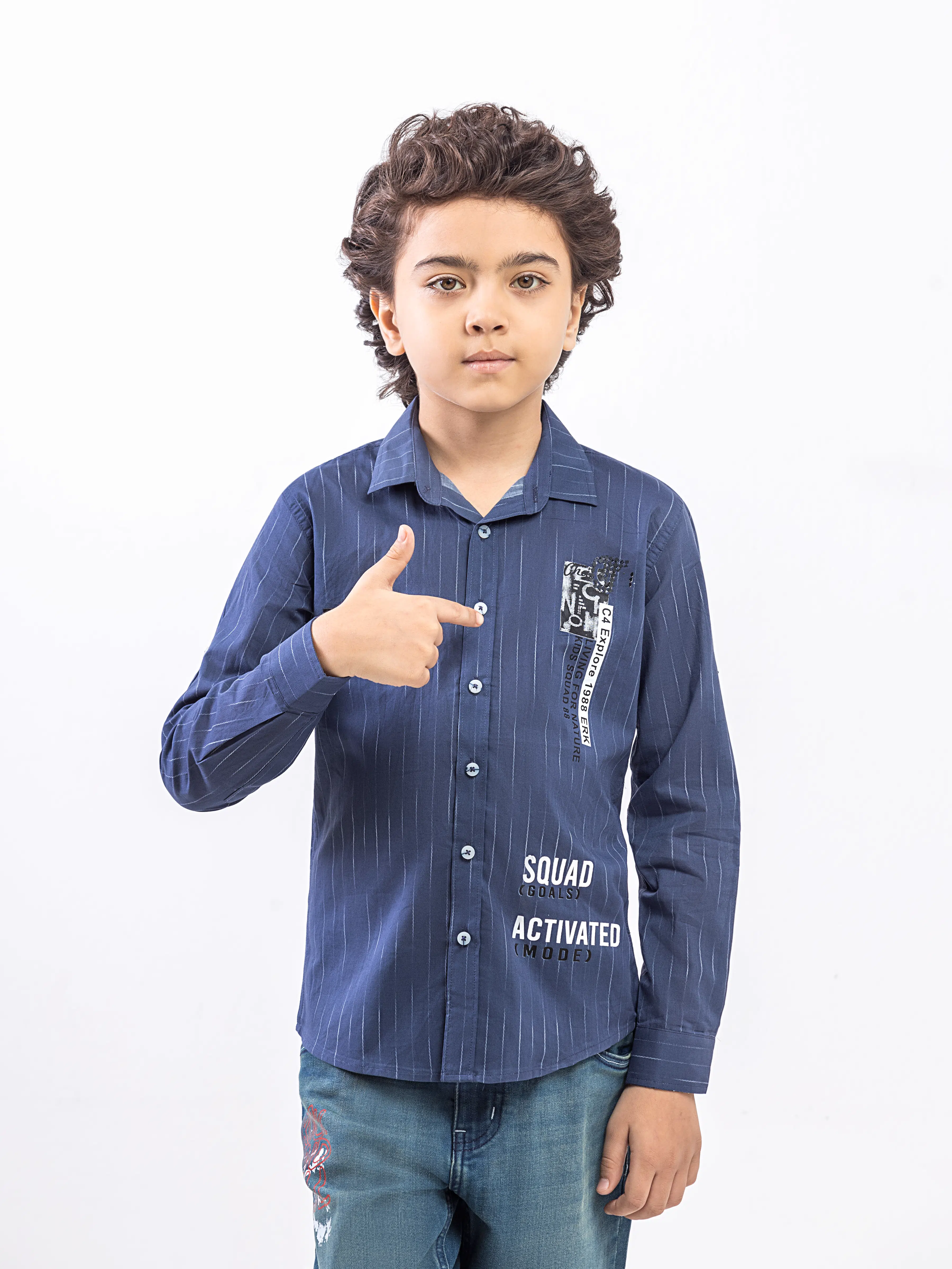 Boy's Navy Shirt - EBTSF5-27669