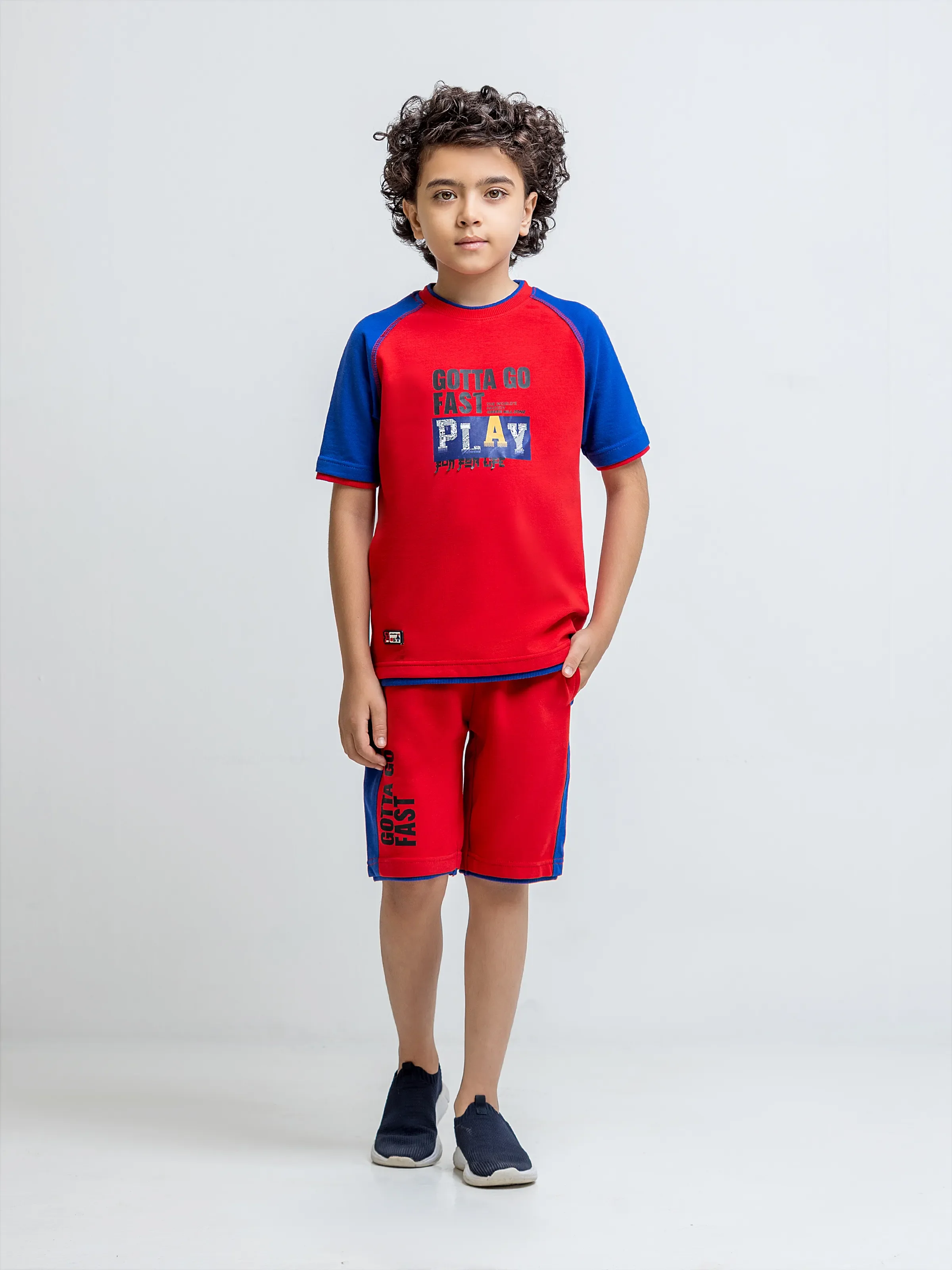 Boy's Red & Blue Co Ord Set - EBTCS6-065