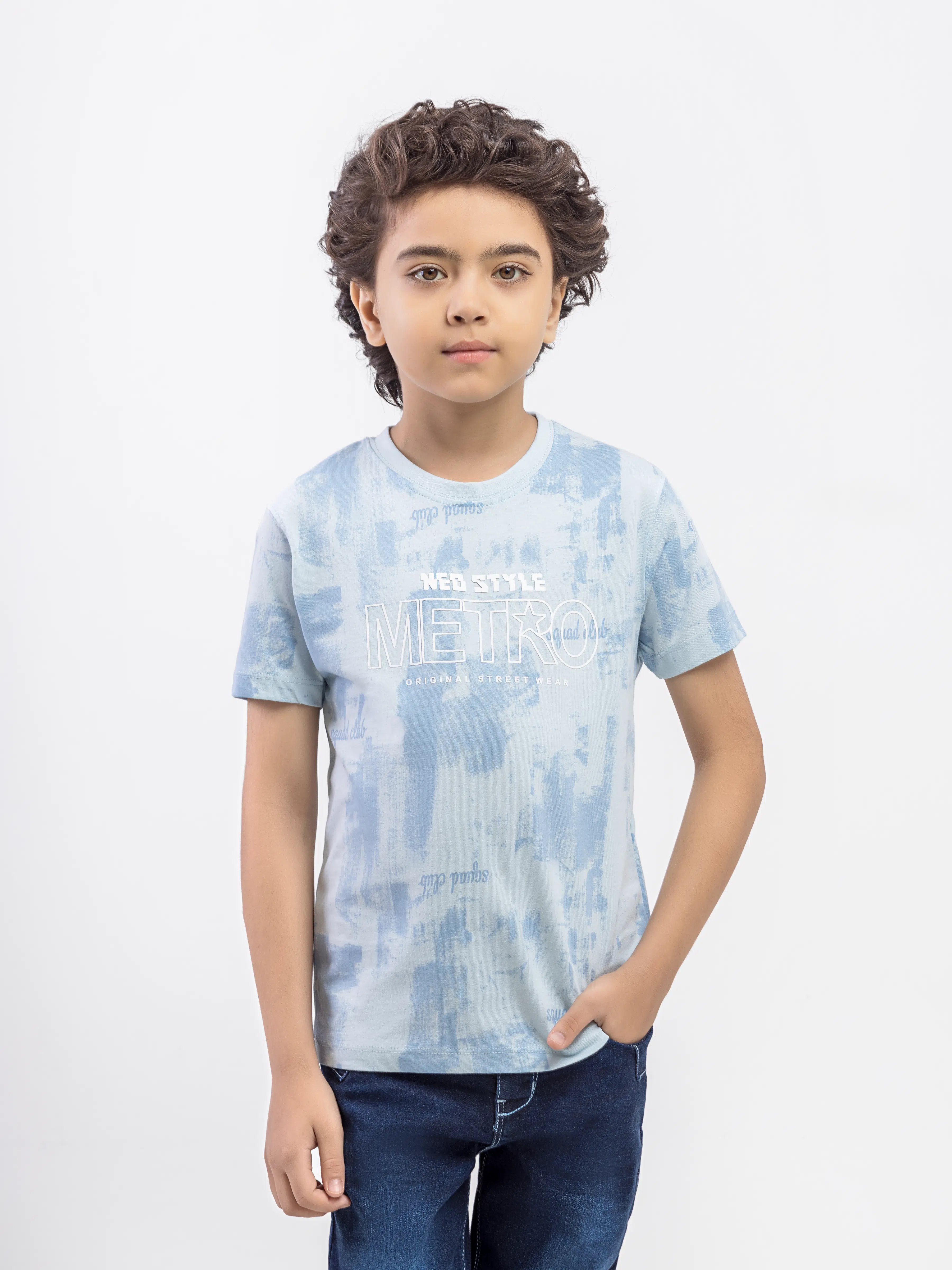 Boy's Sky Blue T-Shirt - EBTTS6-036