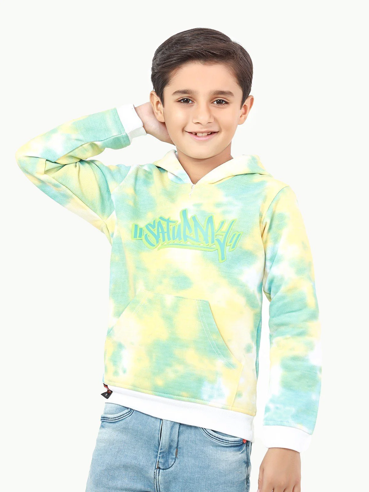 Boy's Yellow Multi Hoodie - EBTH22-019