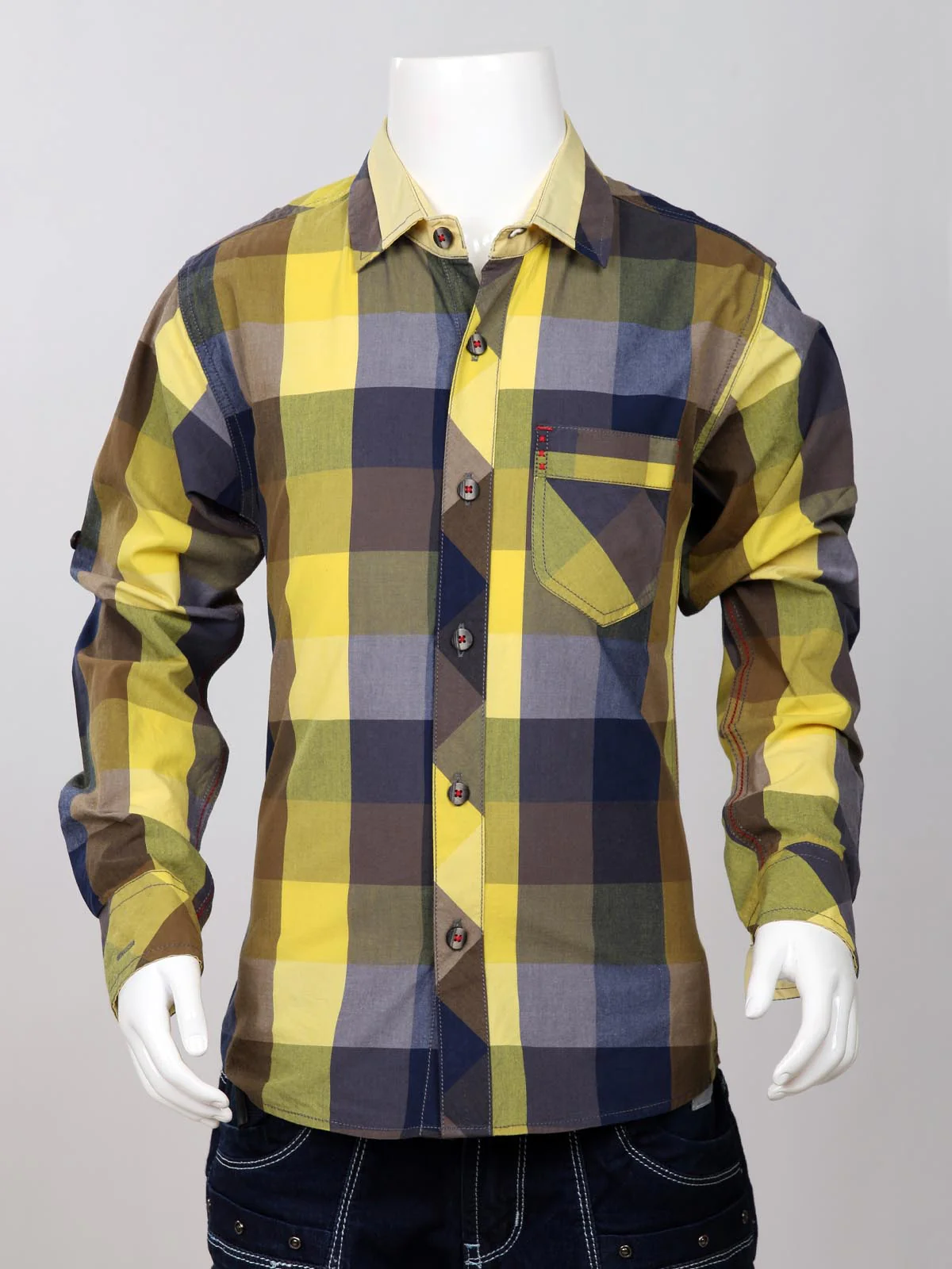 Boy's Yellow Multi Shirt - 27068-FS Boys Shirt