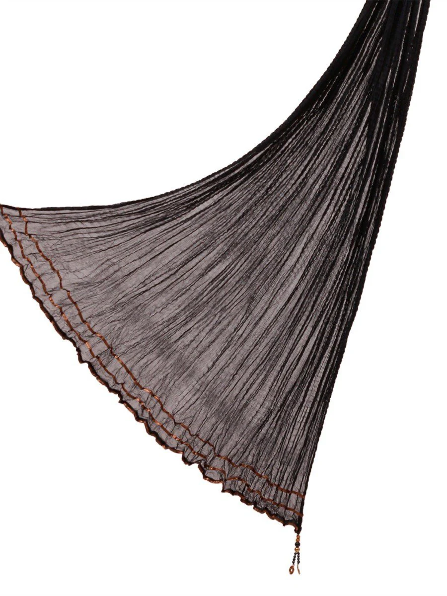 Women's Black Dupatta - EAWD20-003