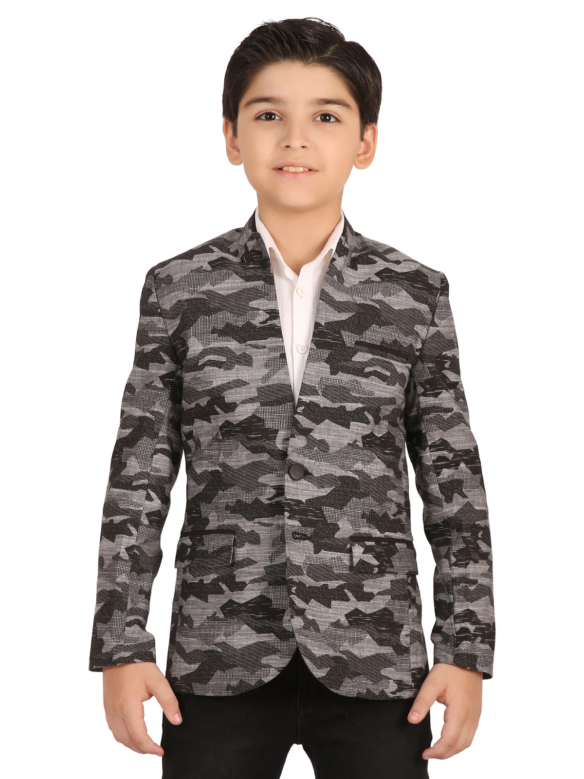 Boy's Grey & Black Blazers - EBTB19-4431