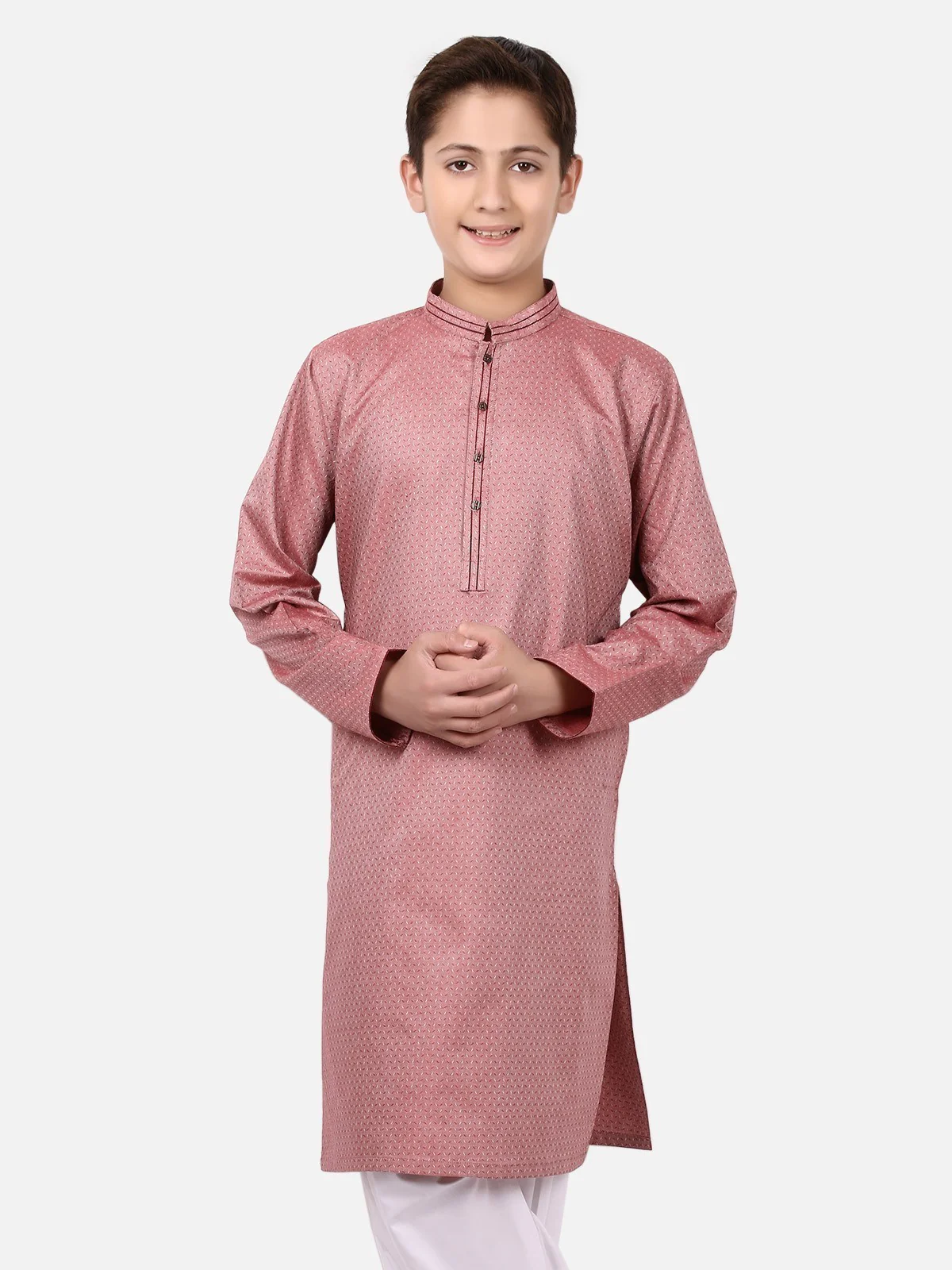 Boy's Light Pink Kurta - EBTK19-3607