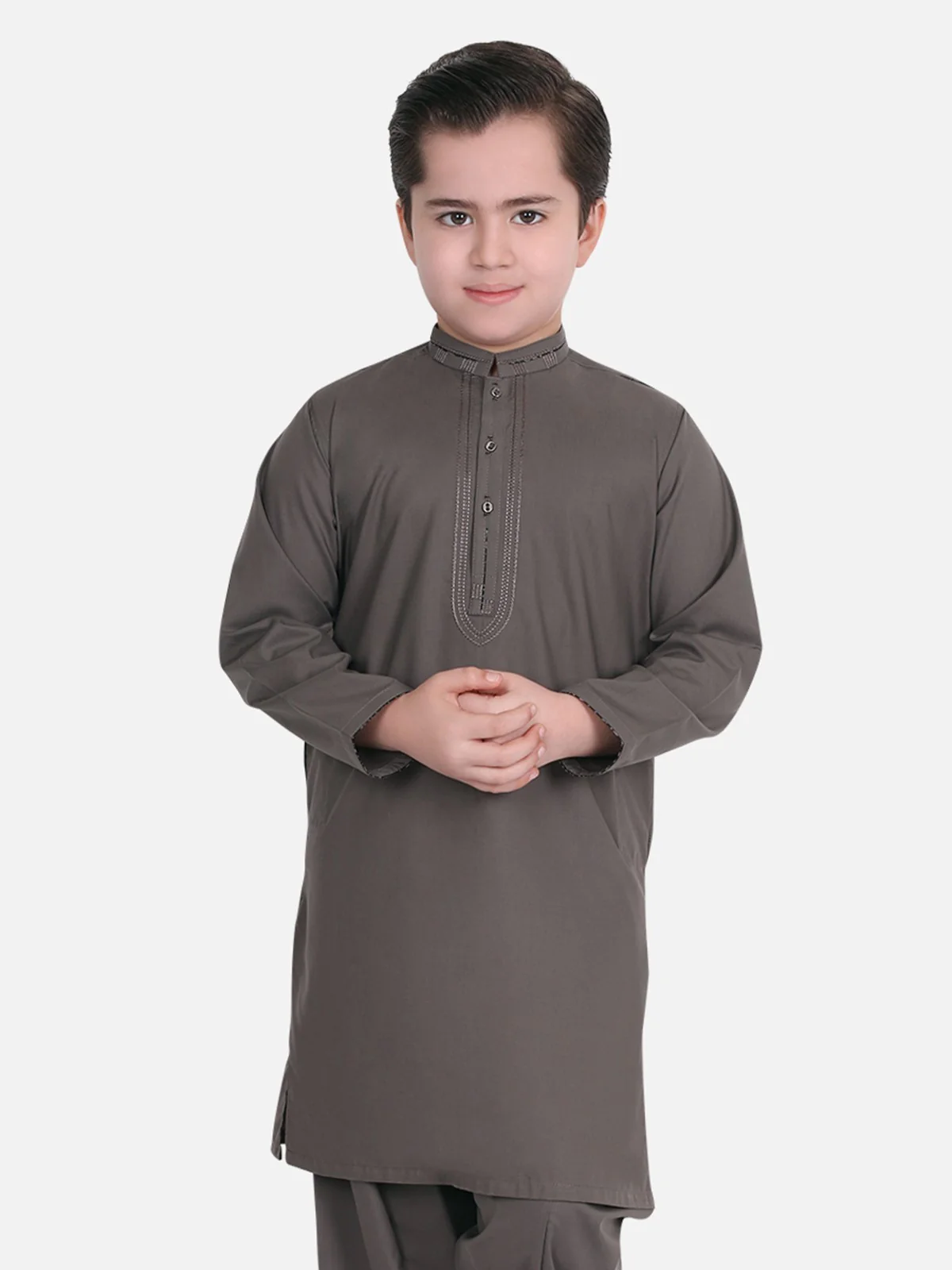 Boys Grey Kurta Shalwar - EBTKS18-3541