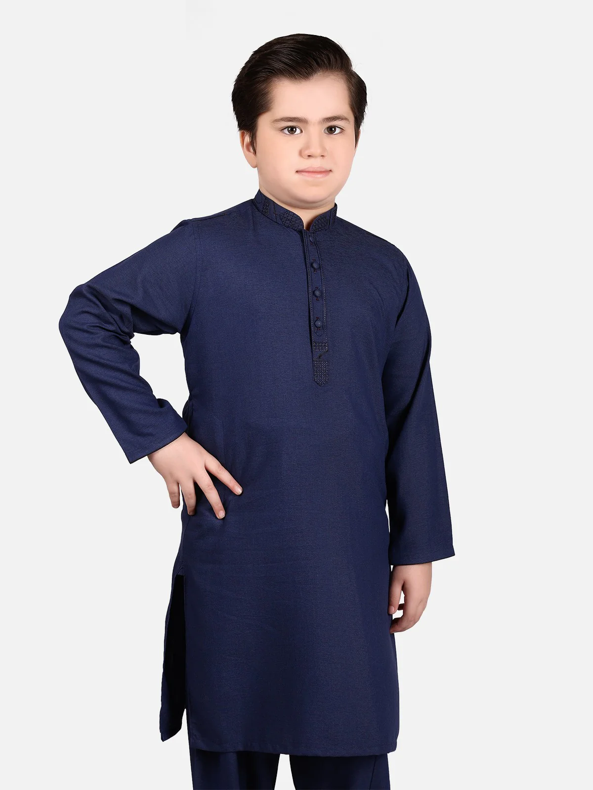Boy's Blue Kurta Shalwar - EBTKS19-3593
