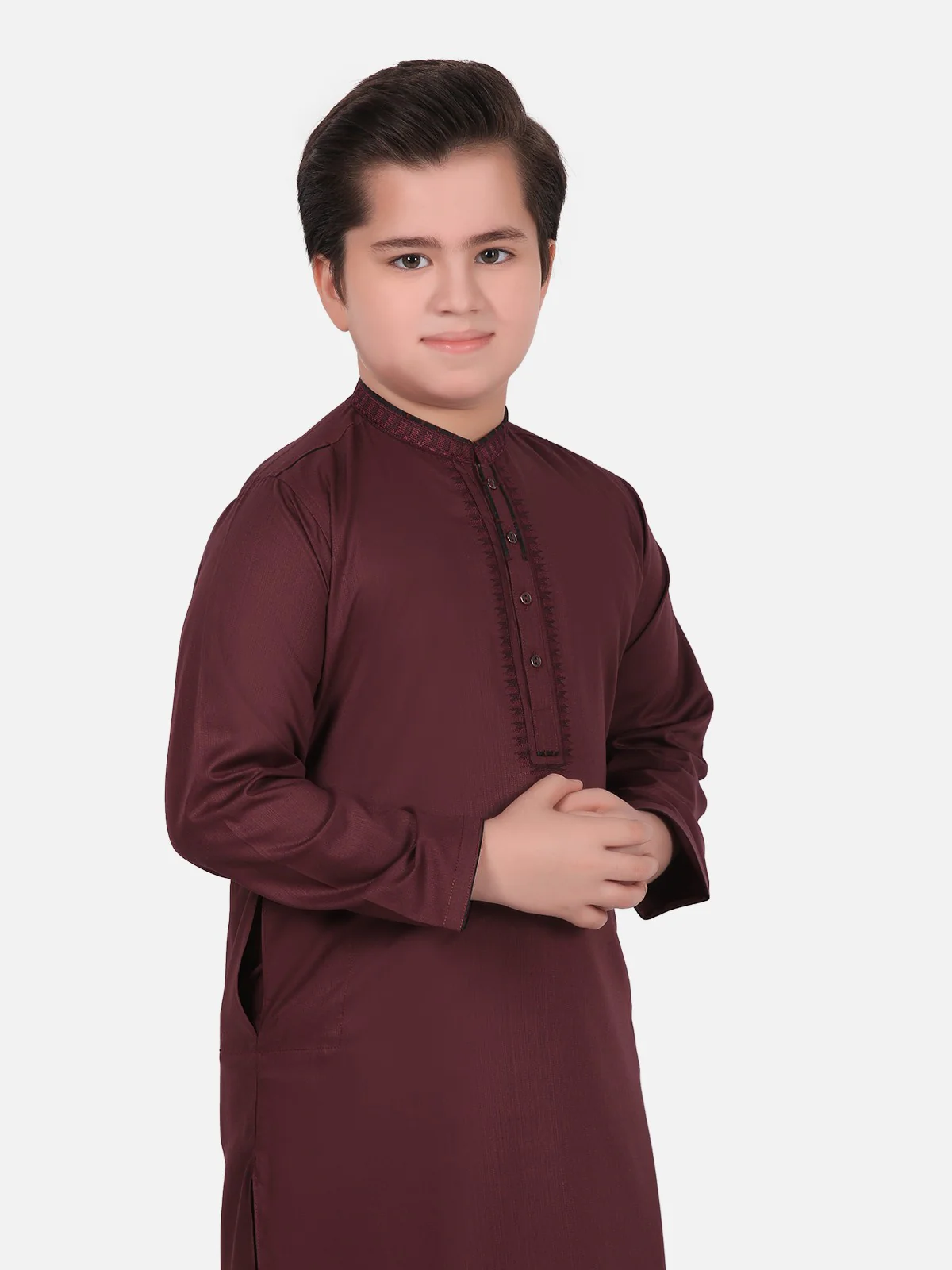 Boy's Burgundy Kurta Shalwar - EBTKS19-3602