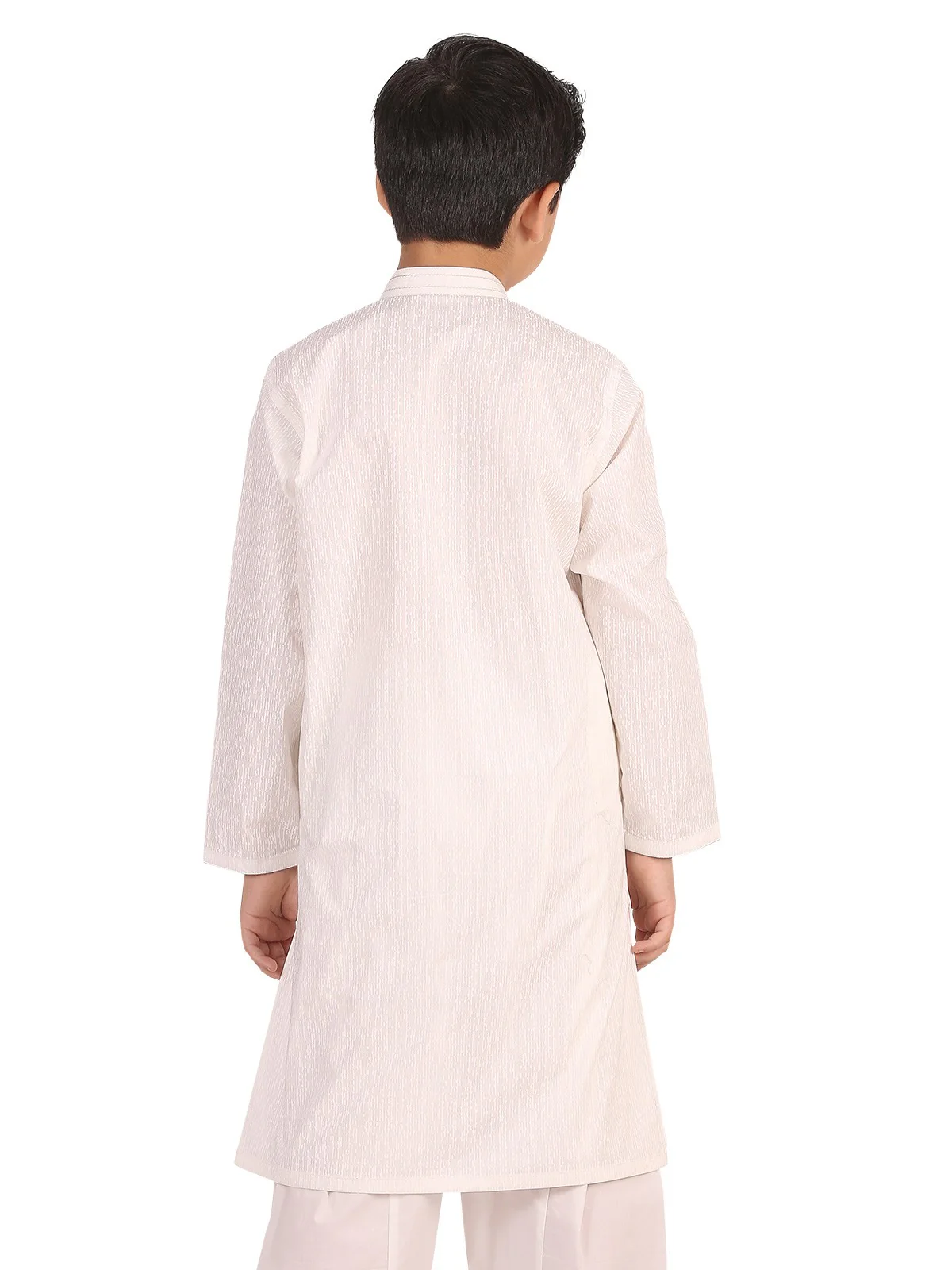Boy's Off White Kurta Shalwar - EBTKS19-3665 - Image 8