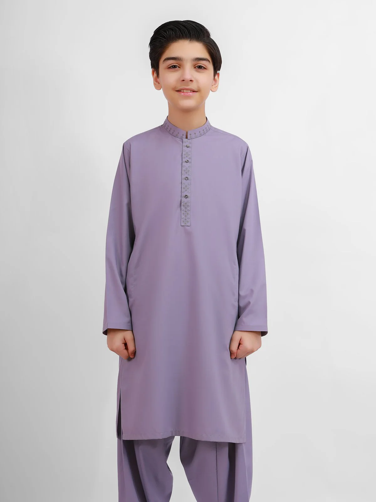 Boy's Light Purple Kurta Shalwar - EBTKS20-3690