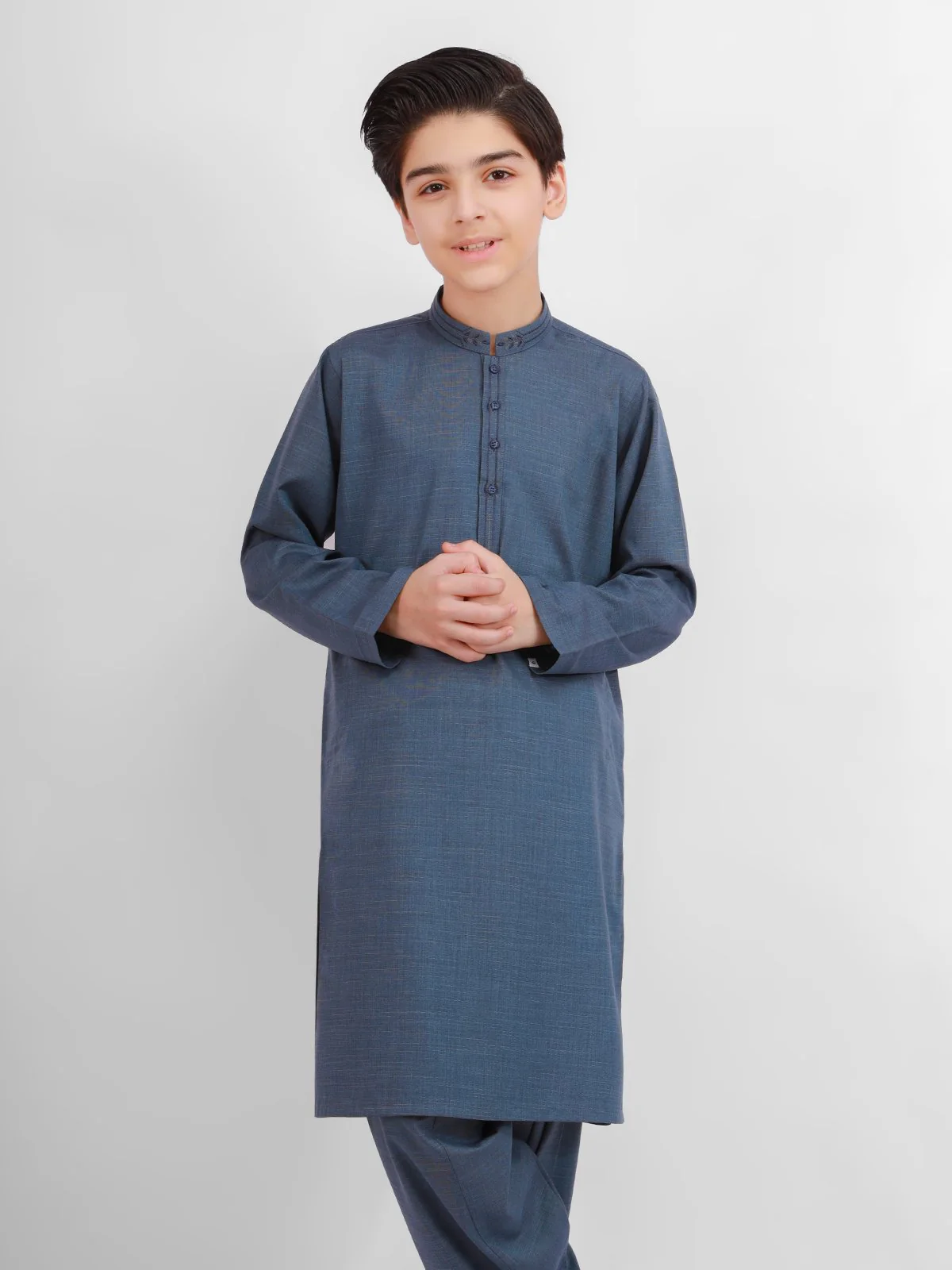 Boy's Blue Kurta Shalwar - EBTKS21-3700