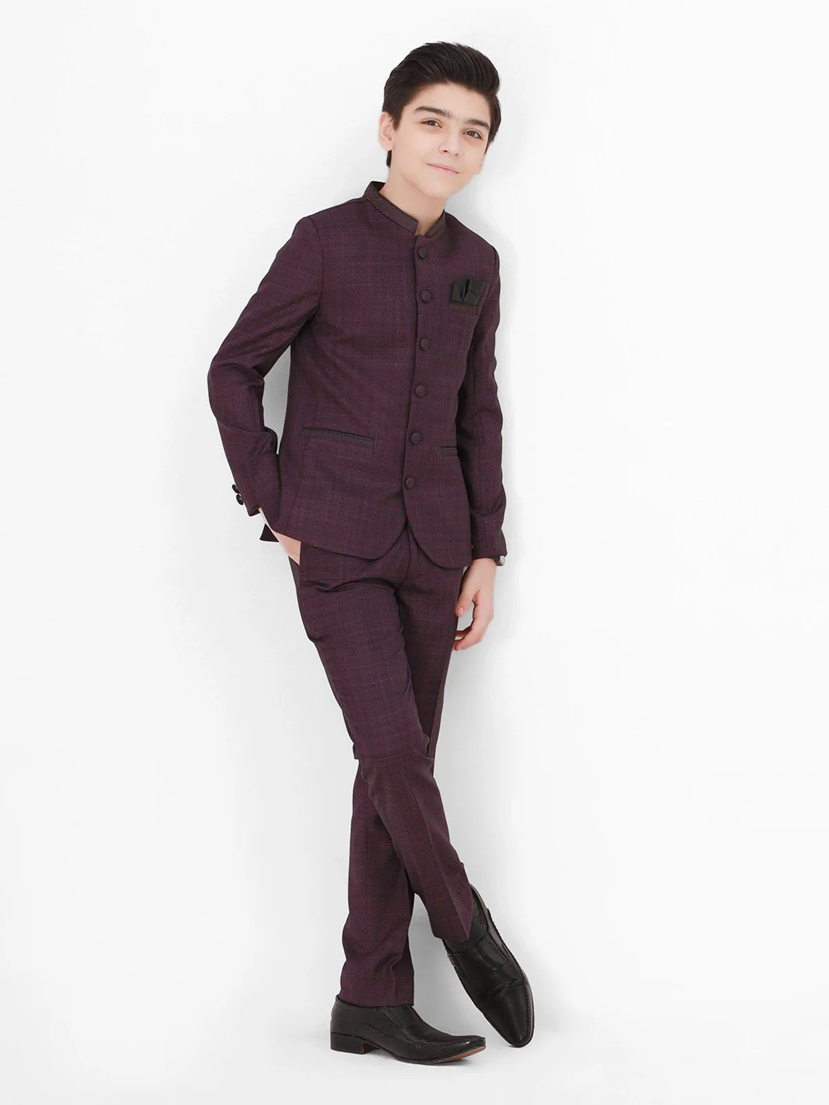 Boy's Purple Prince Suit - EBTPCS21-003