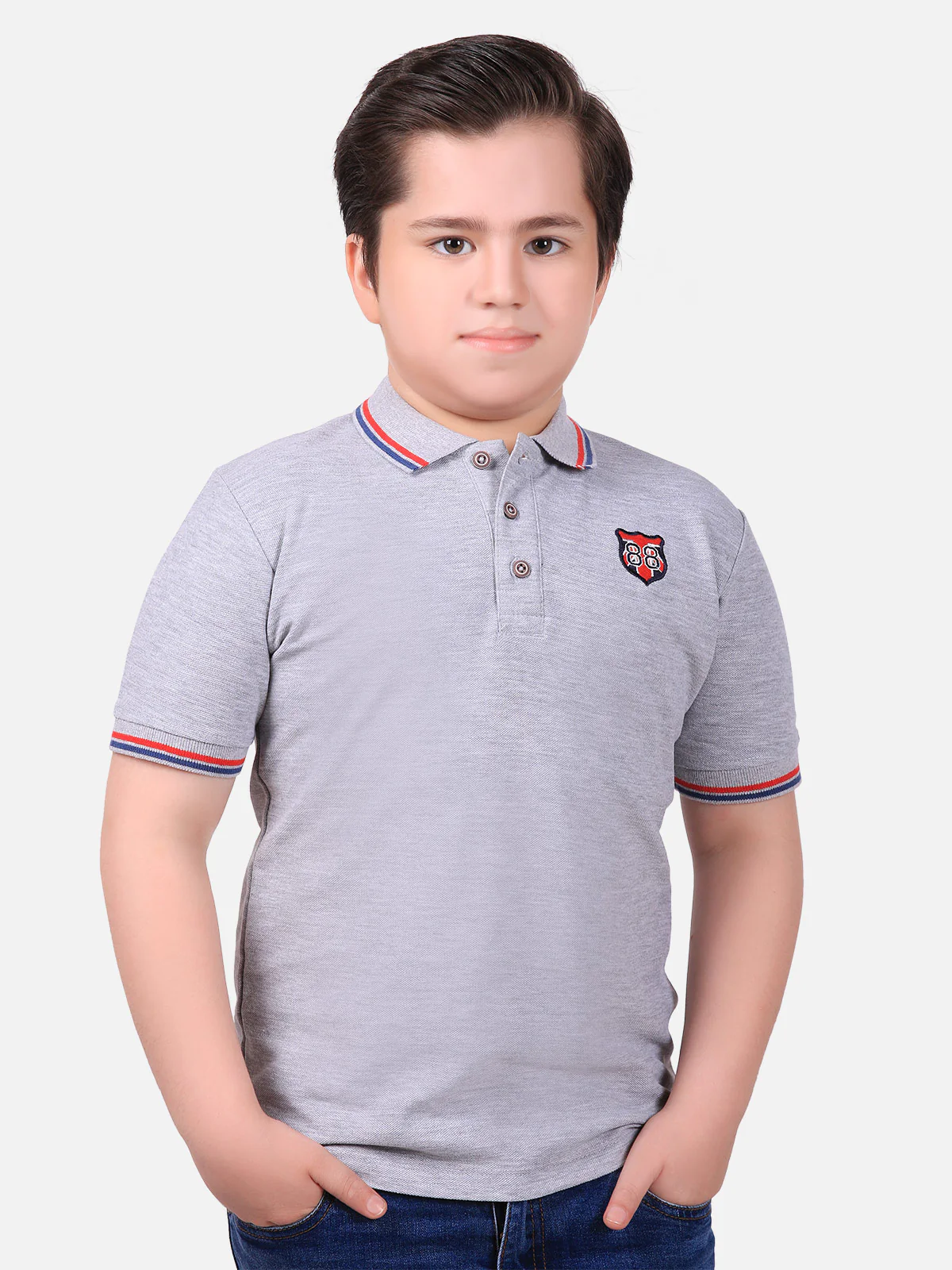 Boy's Grey Polo Shirt - EBTPS18-029