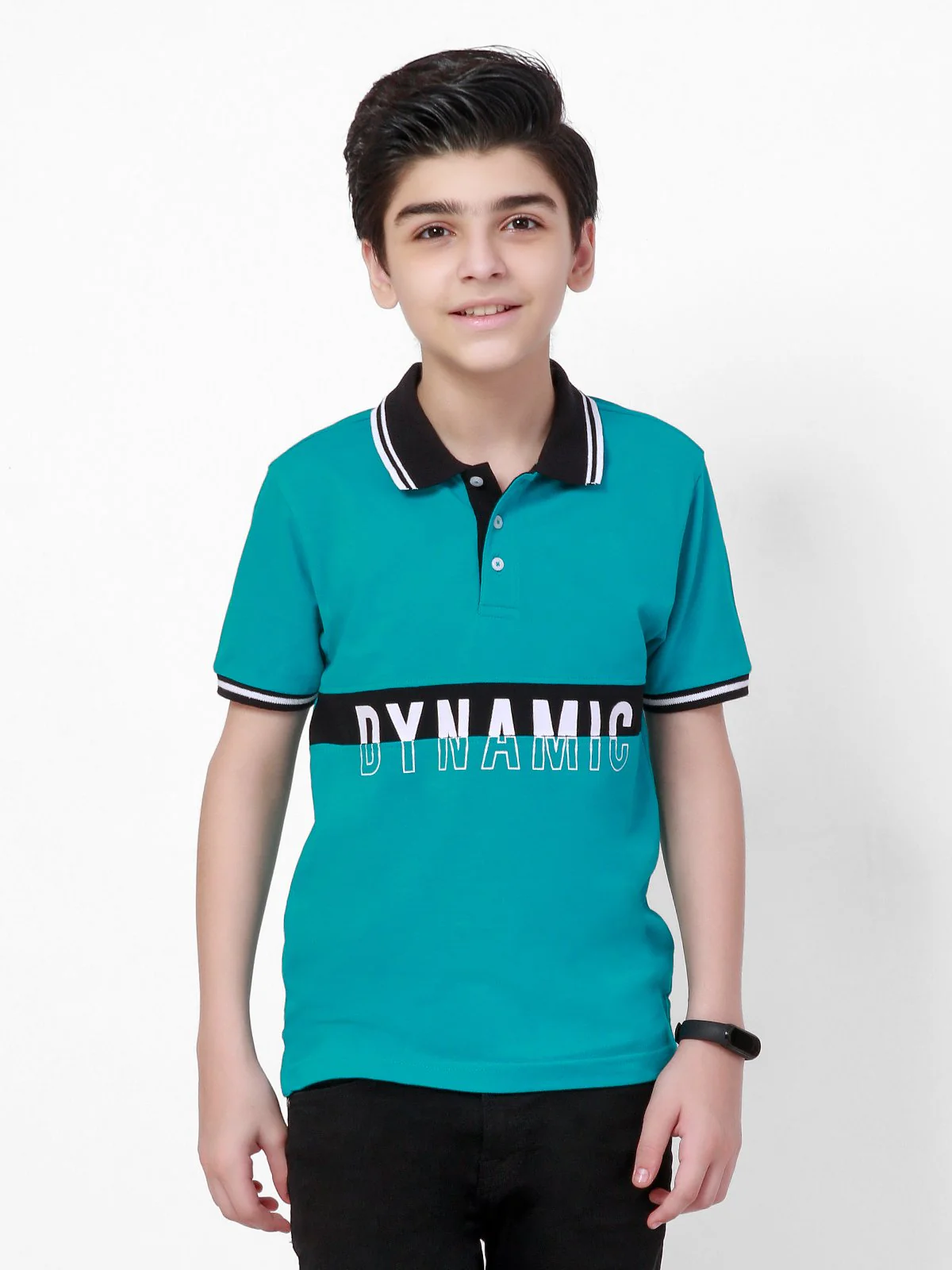Boy's Blue & Black Polo Shirt - EBTPS21-007