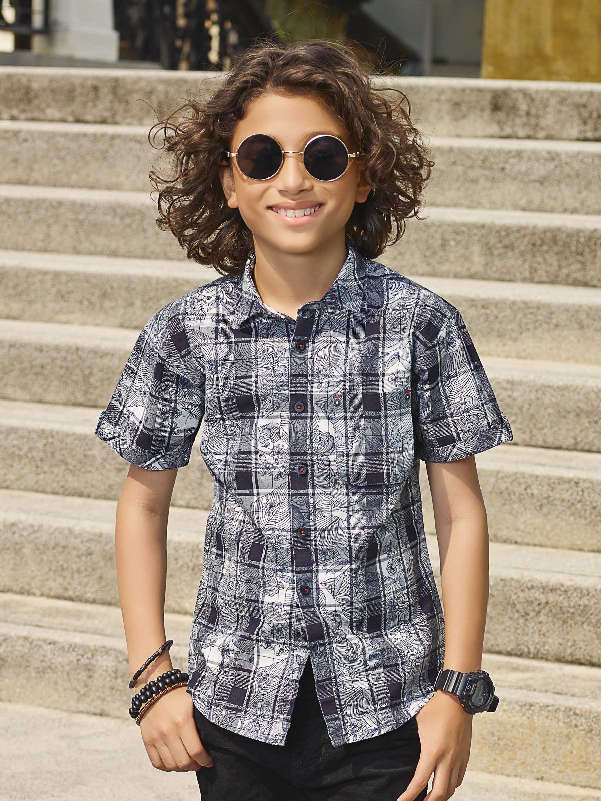 Boy's Navy Blue Shirt - EBTS19-27219