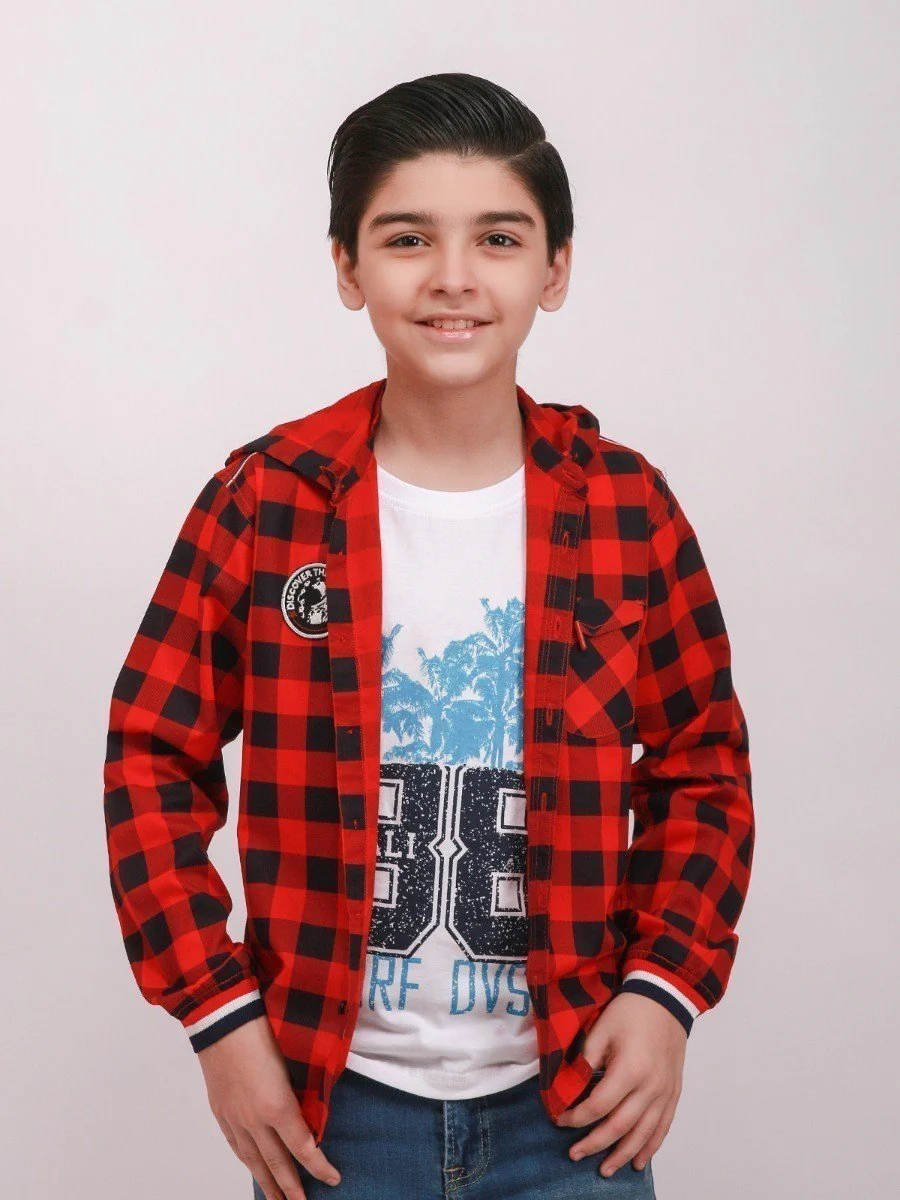Boy's Red & White Shirt - EBTS20-27289