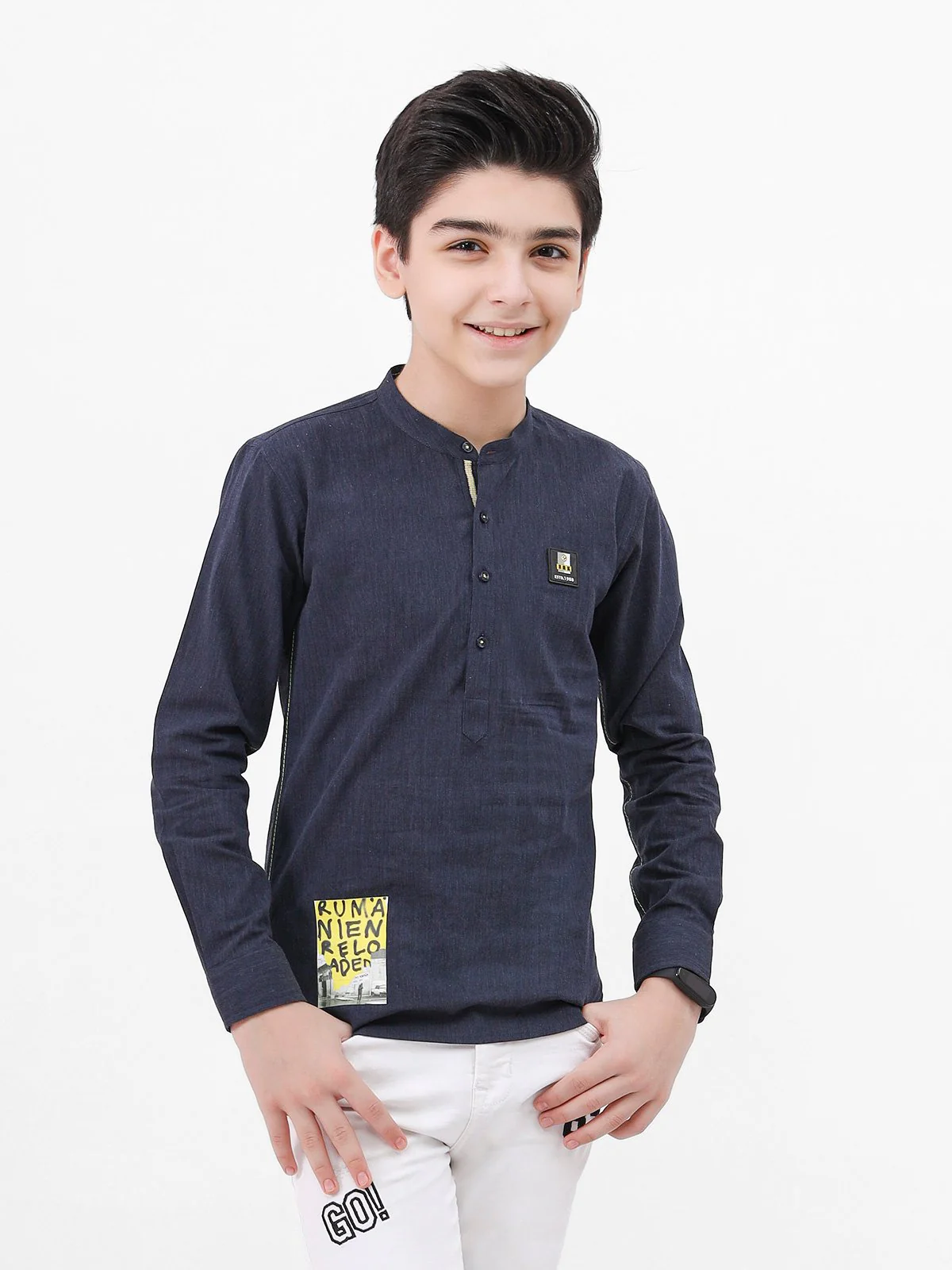 Boy's Navy Shirt - EBTS21-27348