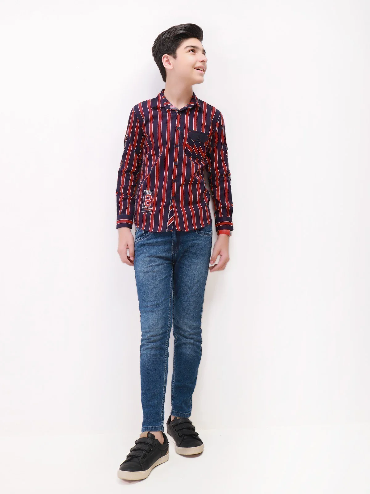 Boy's Red & Blue Shirt - EBTS21-27374