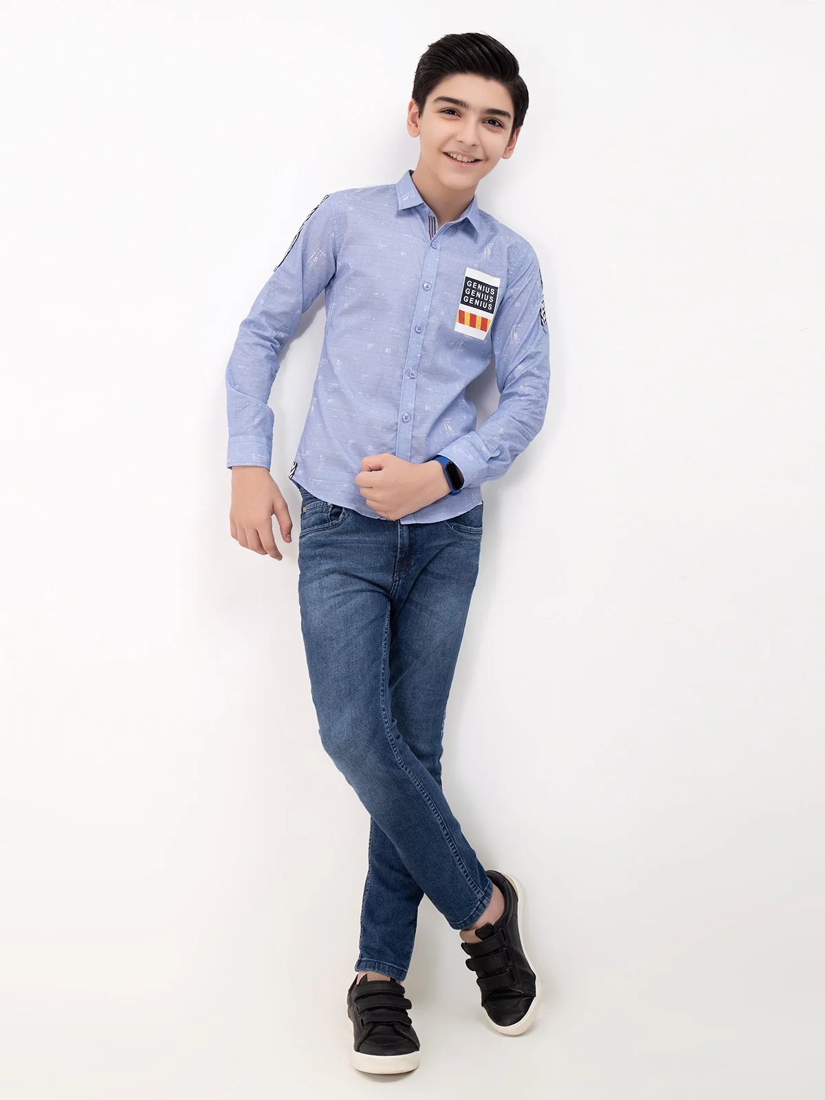 Boy's Sky Blue Shirt - EBTS22-27384