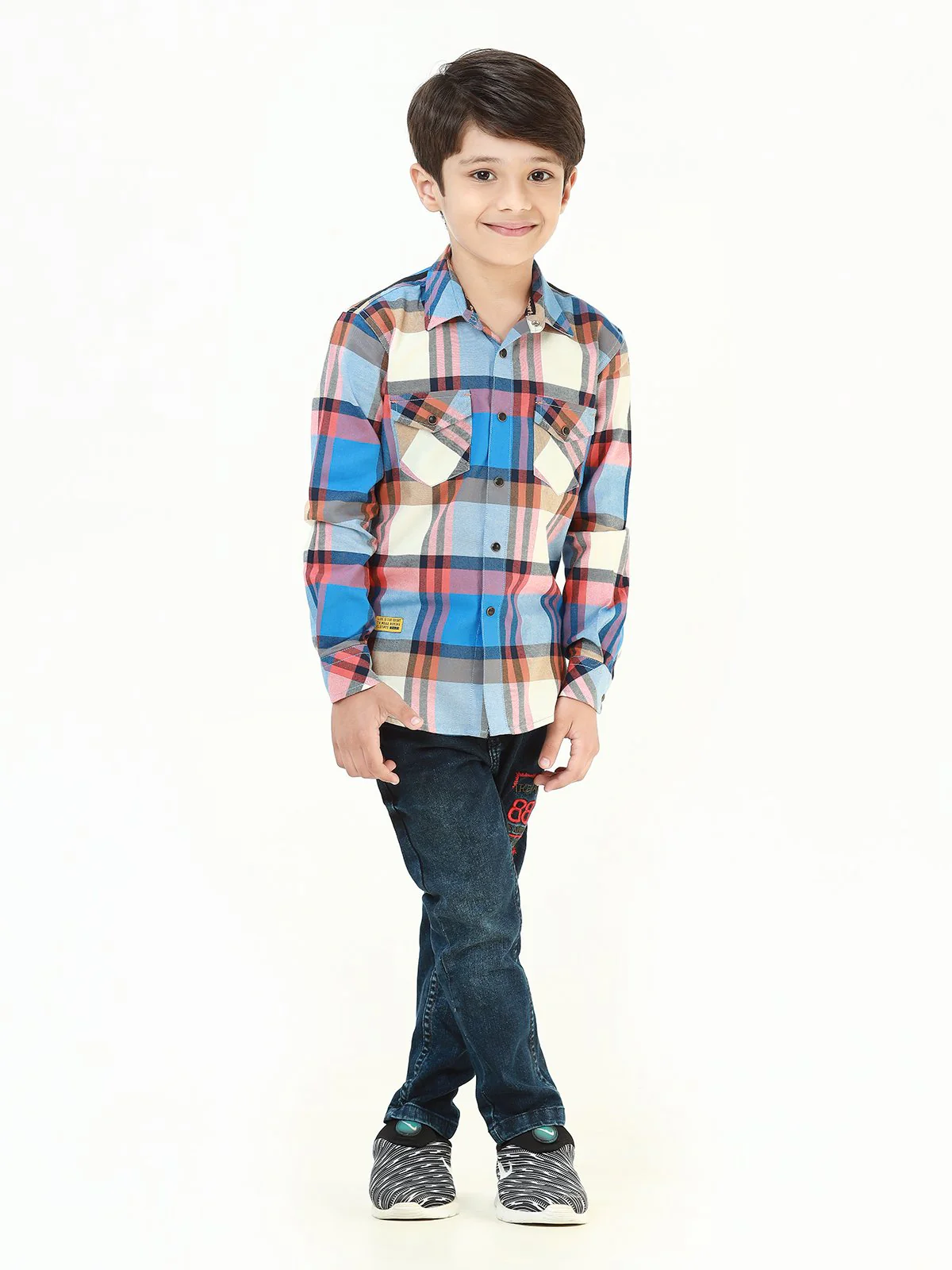 Boy's Blue Multi Shirt - EBTS22-27402