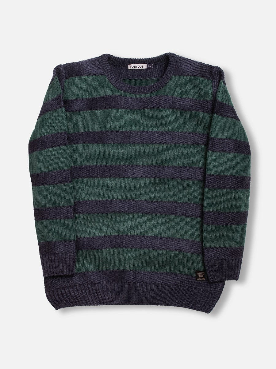 Boy's Navy & Green Sweater - EBTSWT20-014