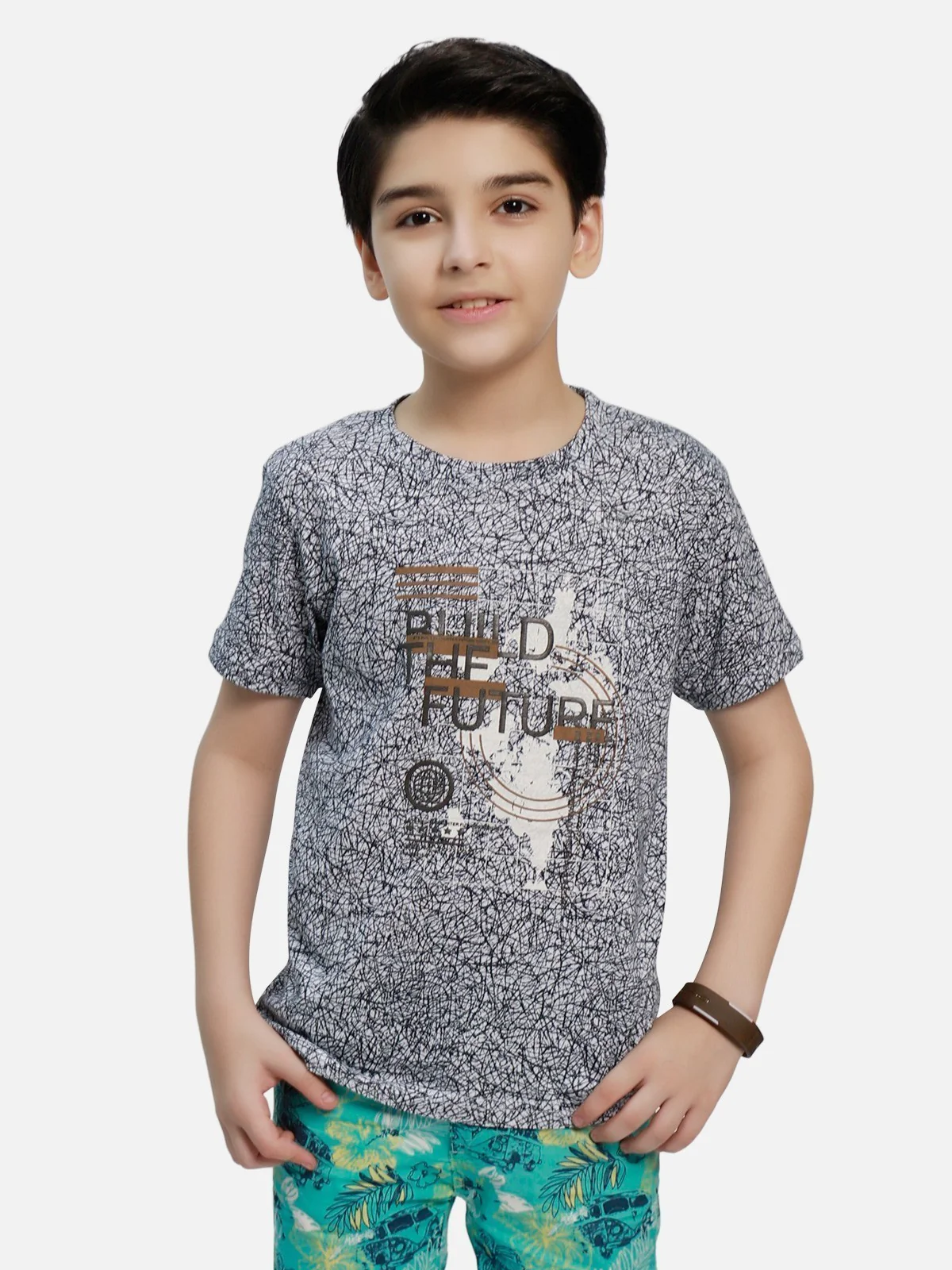 Boy's Black & White T-Shirt - EBTTS20-029
