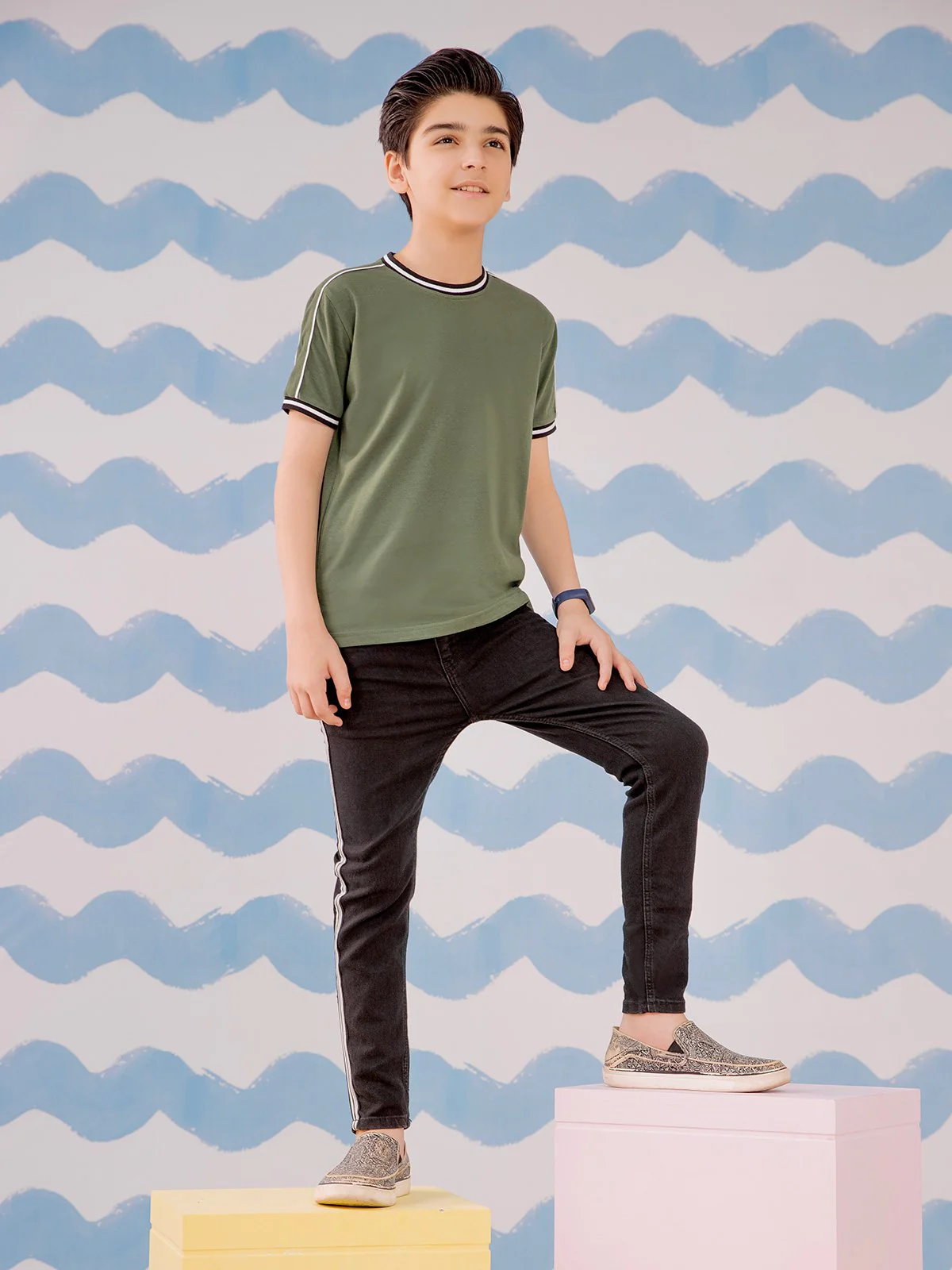 Boy's Olive T-Shirt - EBTTS21-005