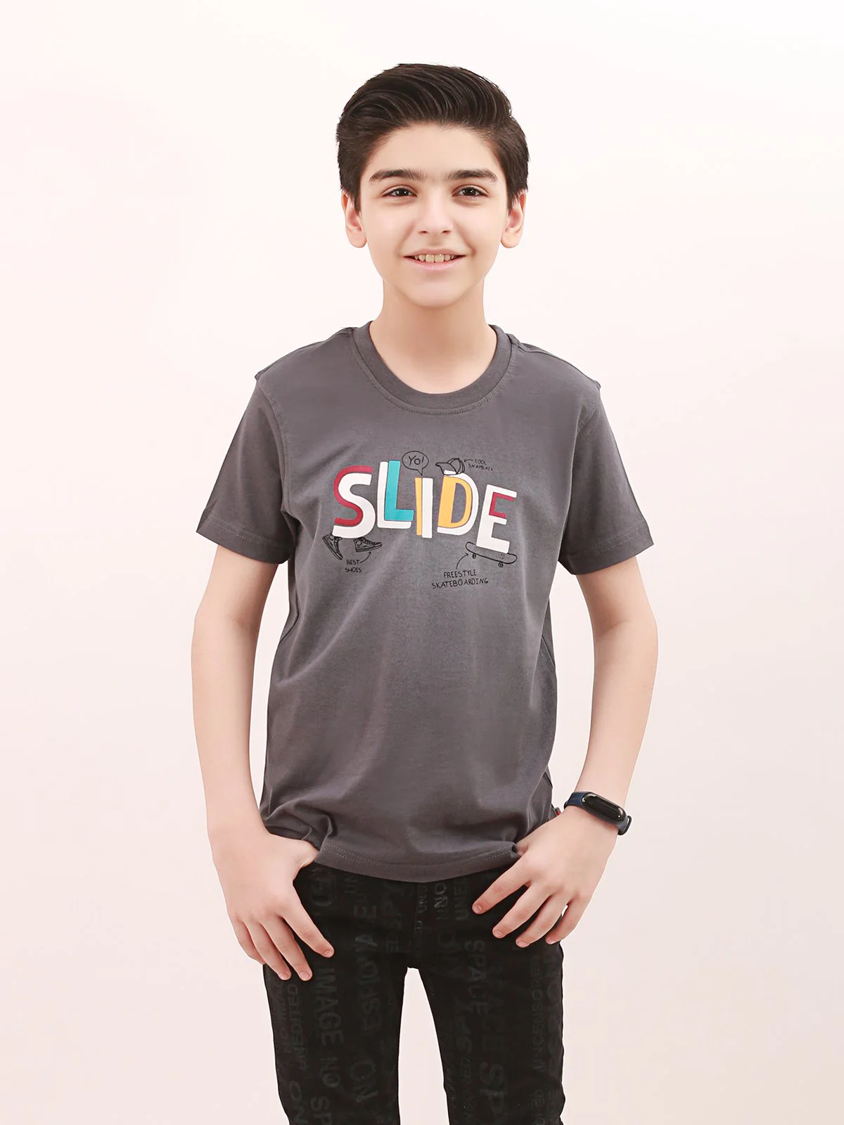 Boy's Grey T-Shirt - EBTTS21-014