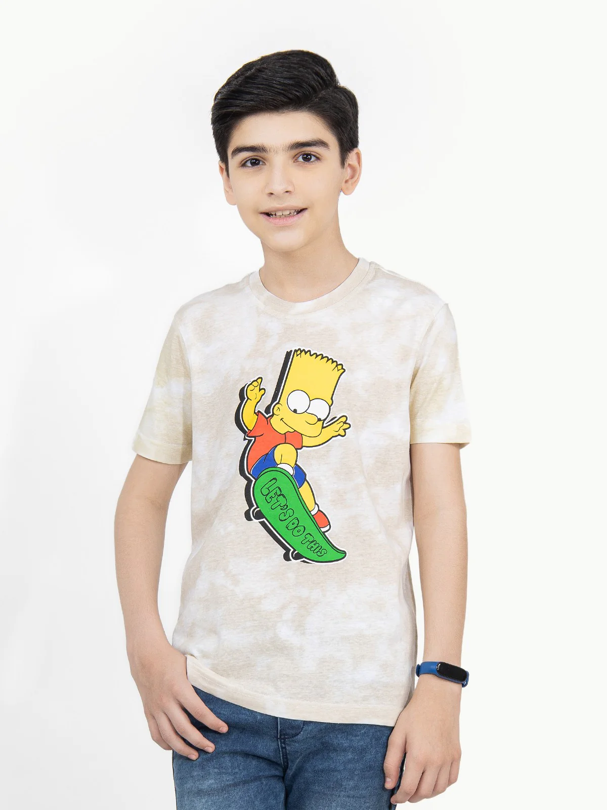 Boy's Beige T-Shirt - EBTTS21-062