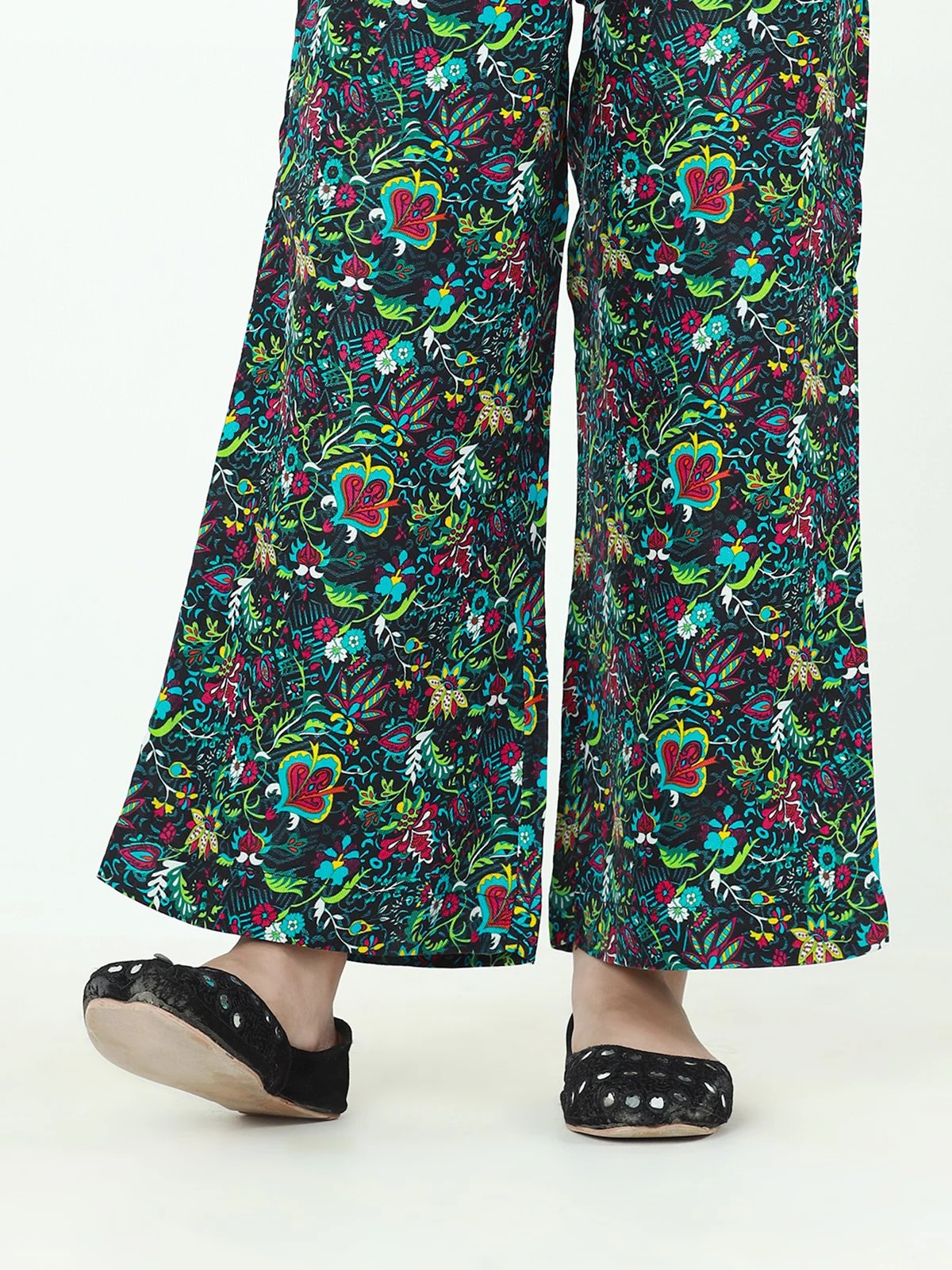 Girls Black Multi Bottom - EGB22-75232