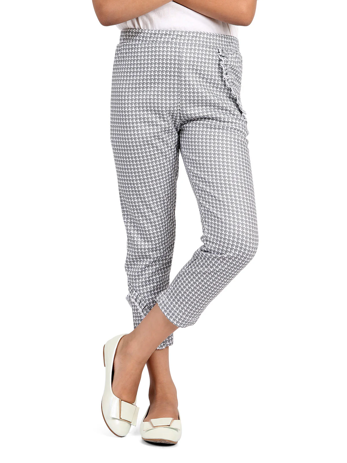 Girl's Light Grey Bottom Knitted - EGBTK19-019