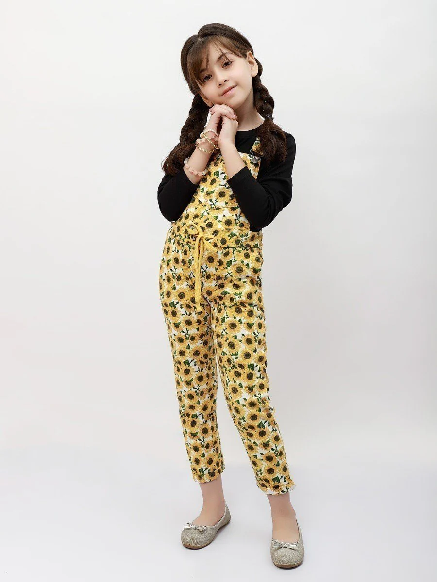 Girl's Yellow Dungaree - EGTDK20-001