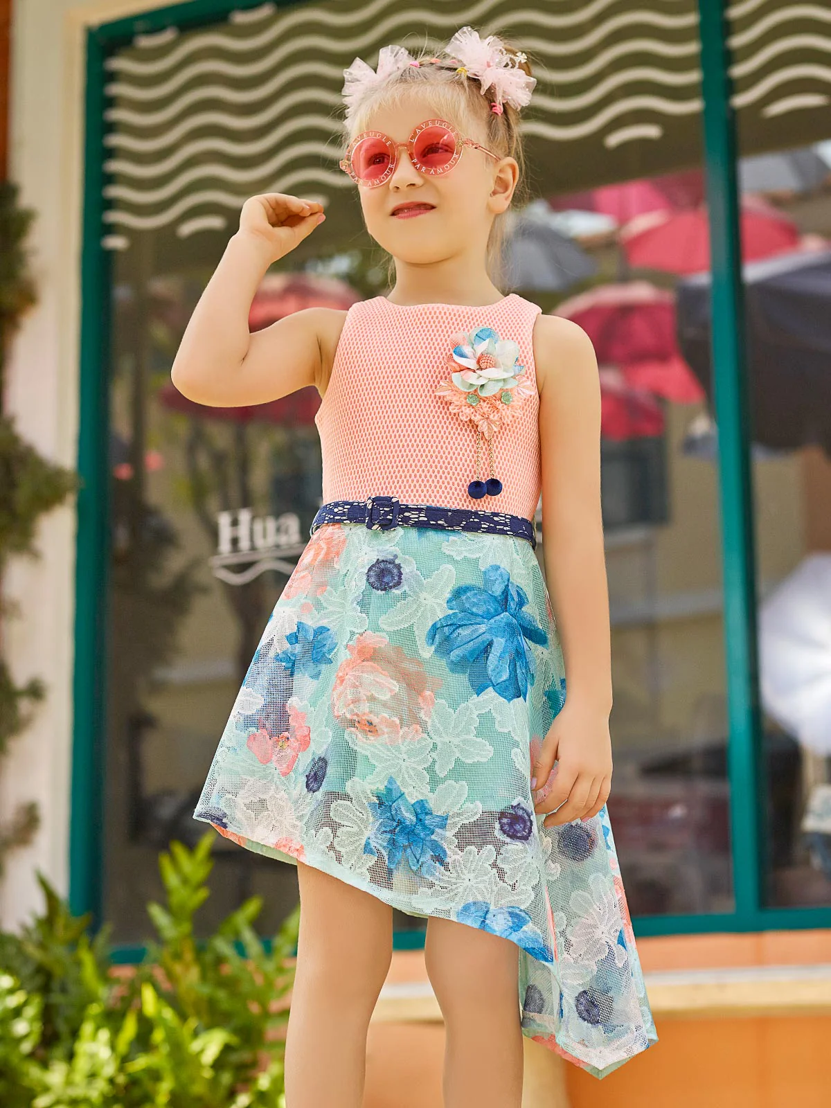 Girl's Peach Frock - EGTF19S-0846