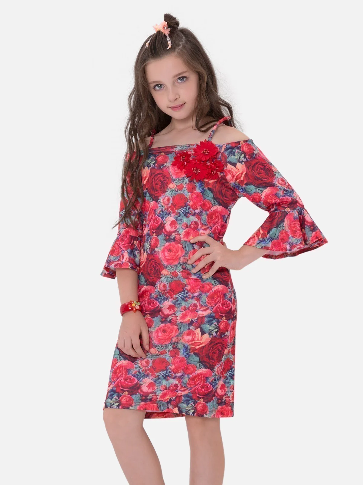 Girl's Red Frock - EGTFK18W-062