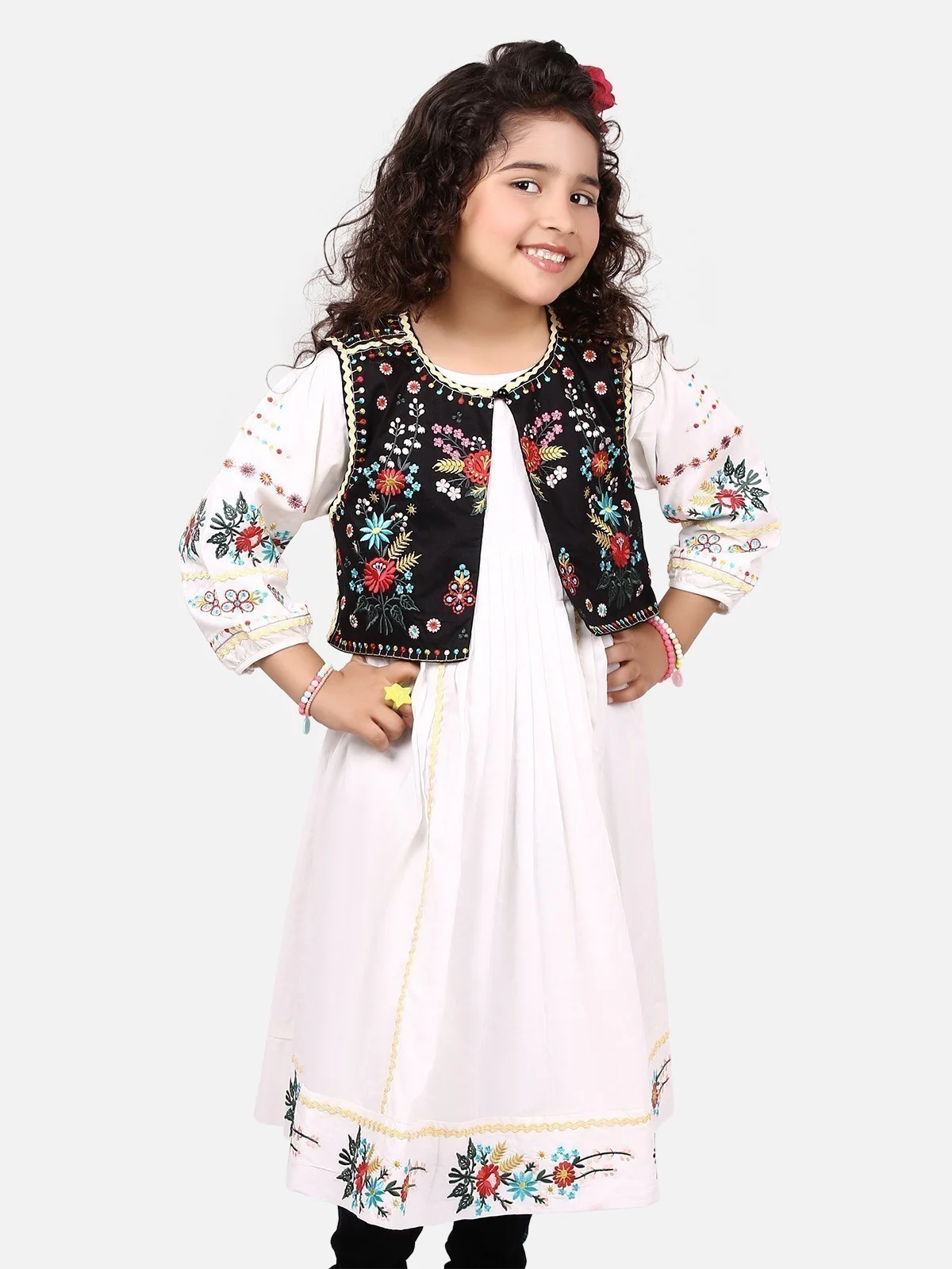 Girls Off White Frock - EGTFW19S-052