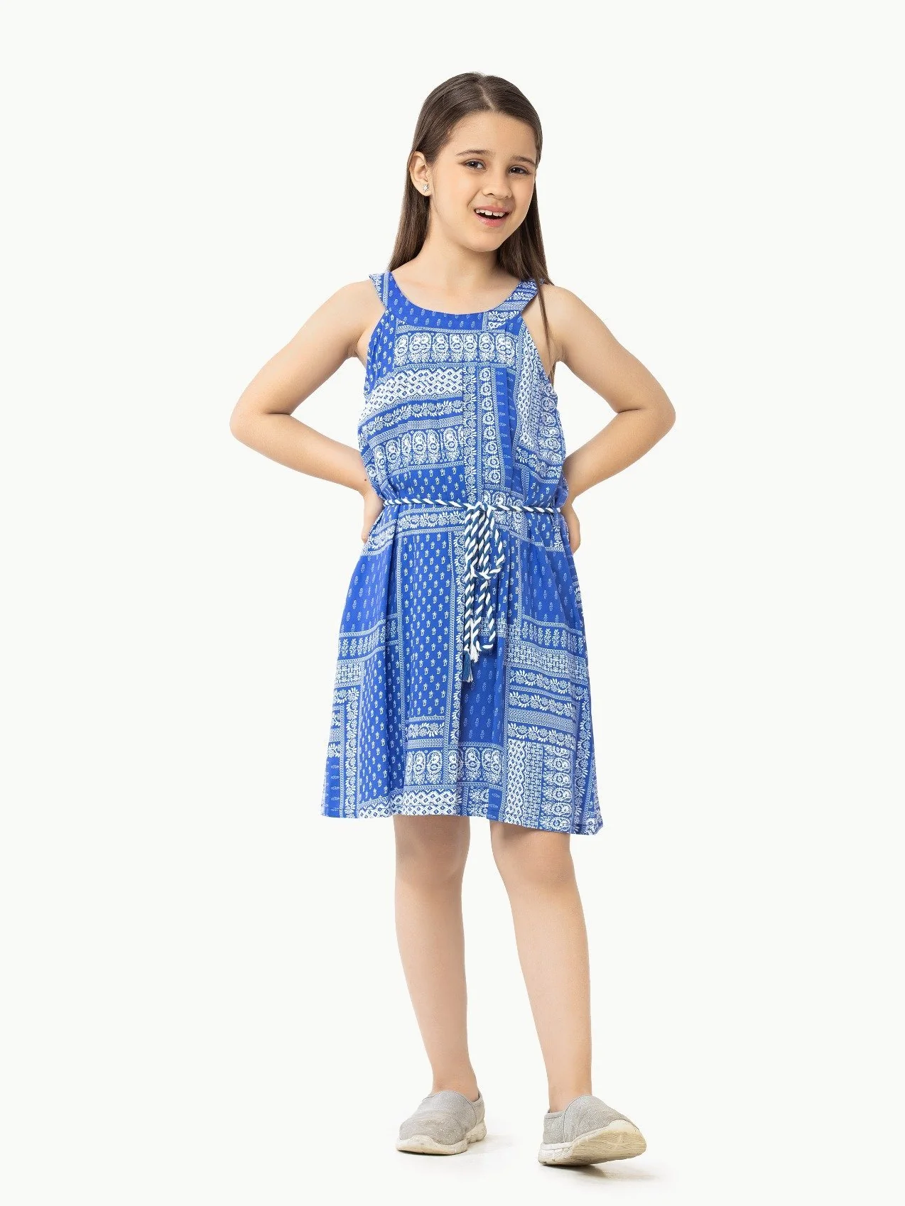 Girl's Royal Blue Frock - EGTFW21S-257