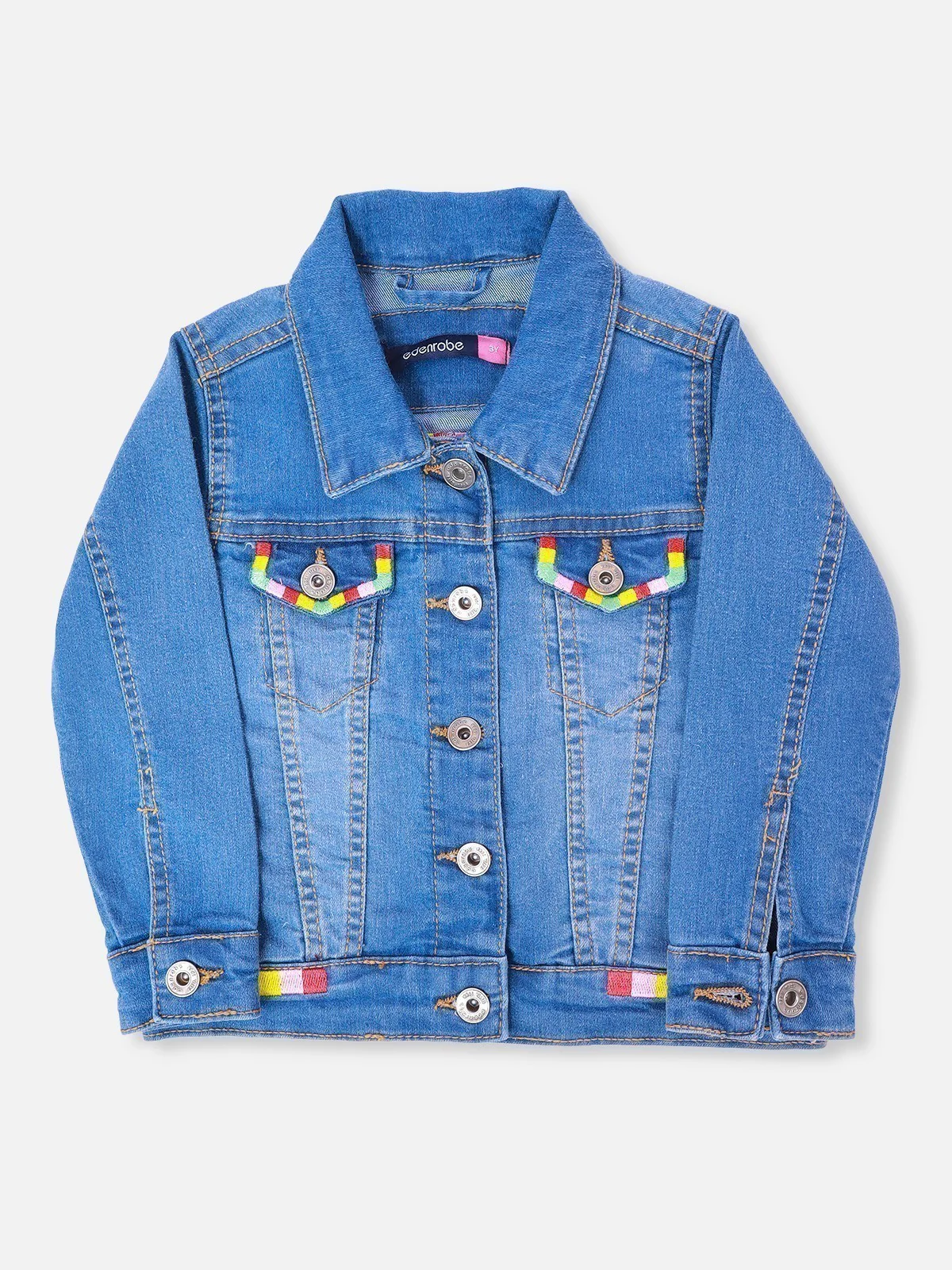 Girl's Mid Blue Jacket - EGTJD21-003